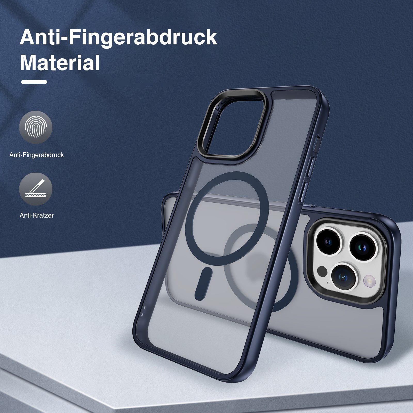 Tec-Expert Handyhülle Magnet Hülle für Apple iPhone 15 Pro 6.1 Zoll, 6.1, kompatibel zu Magsafe magnetisches Laden – Bild 4 von 5