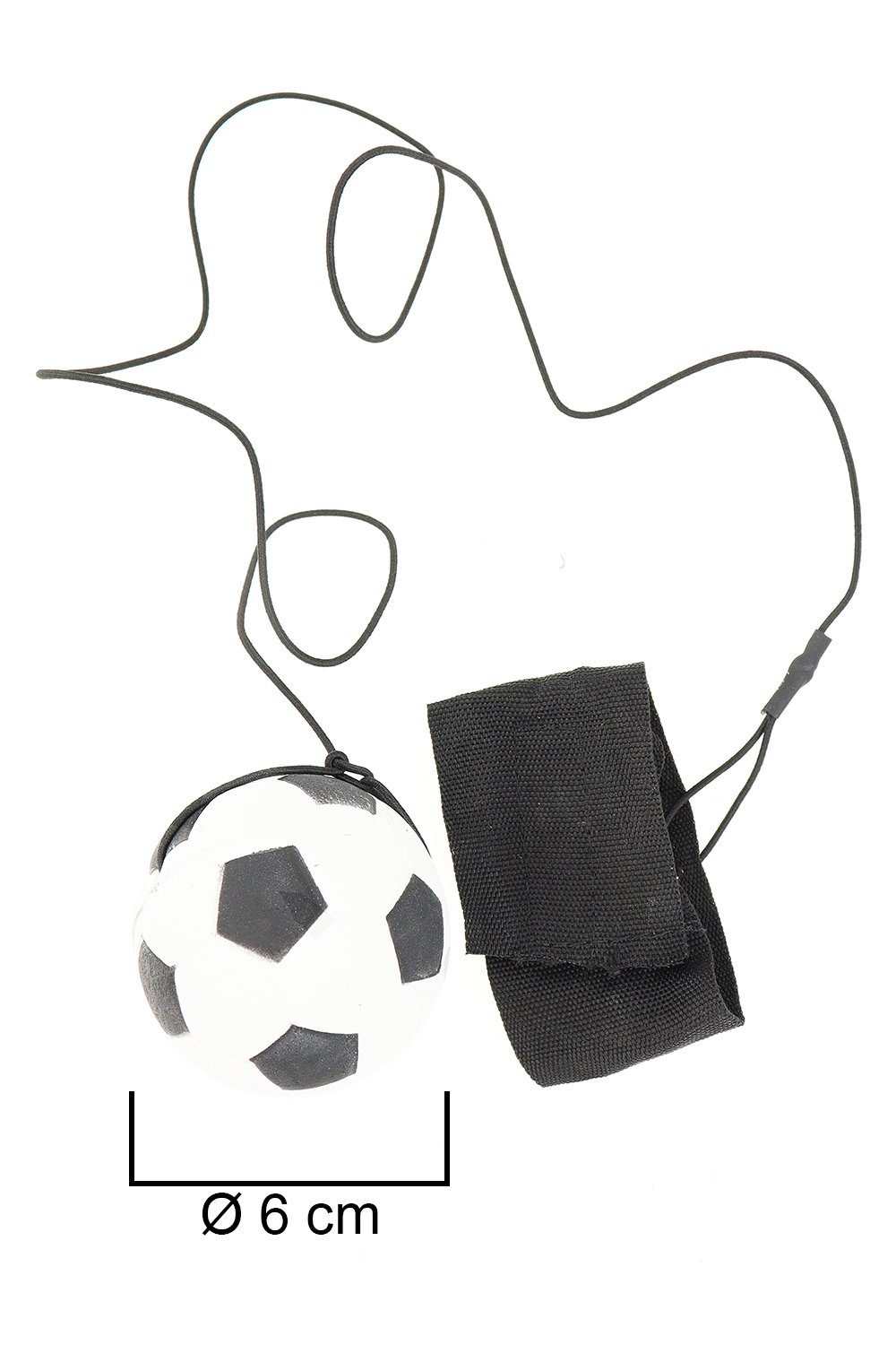 ELLUG Spielball 4er Set Springball/Returnball/Flummi Ø 6cm Armband&Schnur, (4-St)