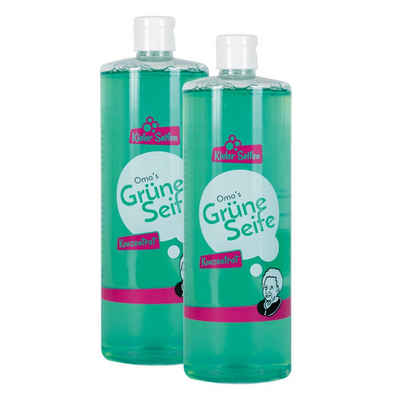 Kieler Seifen Grüne Seife Allzweckreiniger (Sparset, [- 2 x 1.000 ml 1L Konzentrat I Schmierseife für Möbel Böden Garten Camping)
