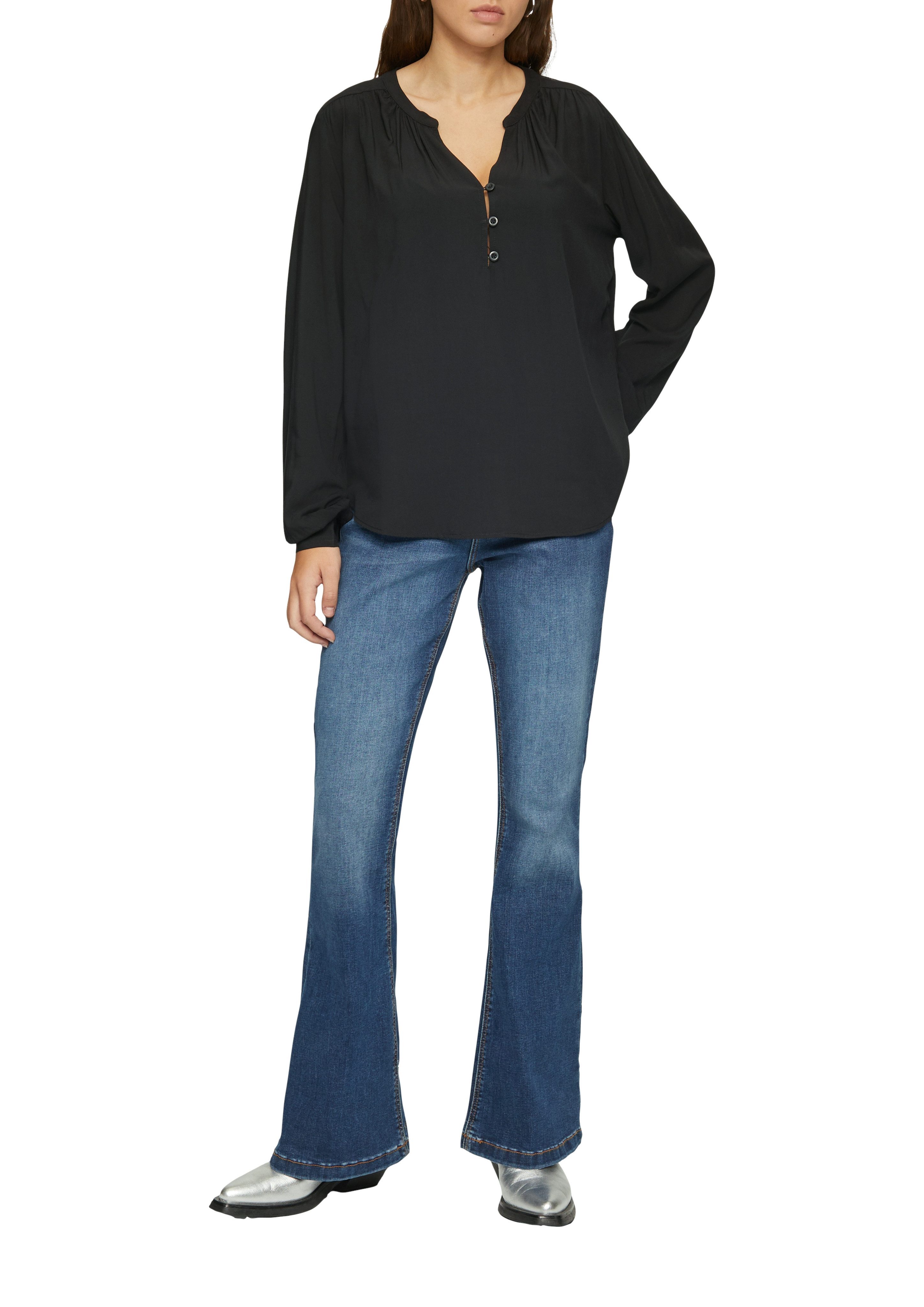 QS Langarmbluse mit Manschetten günstig online kaufen