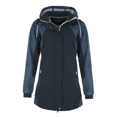 Coastguard Softshelljacke Damen Jacke zweifarbig – Outdoor-Jacke mit abnehmbarer Kapuze atmungsaktiv