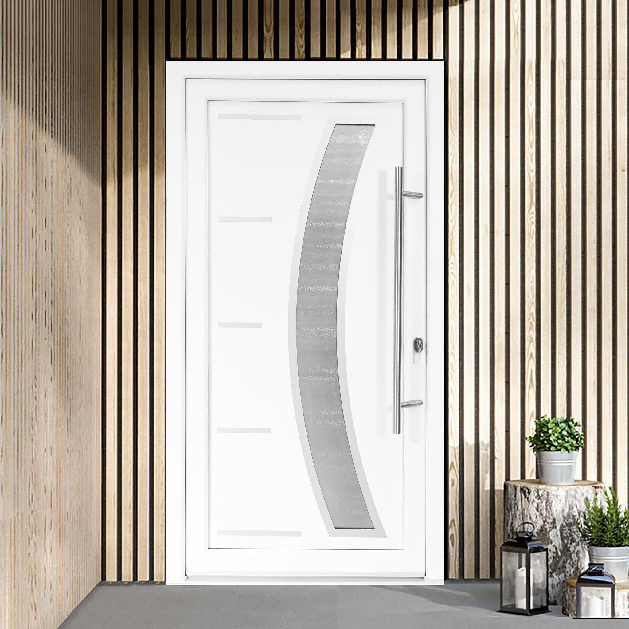 Thumbnail - SN DECO GROUP Haustür Galia, E-Öffner, Stoßgriff (Komplett-Set), ROTO Typ 3RA