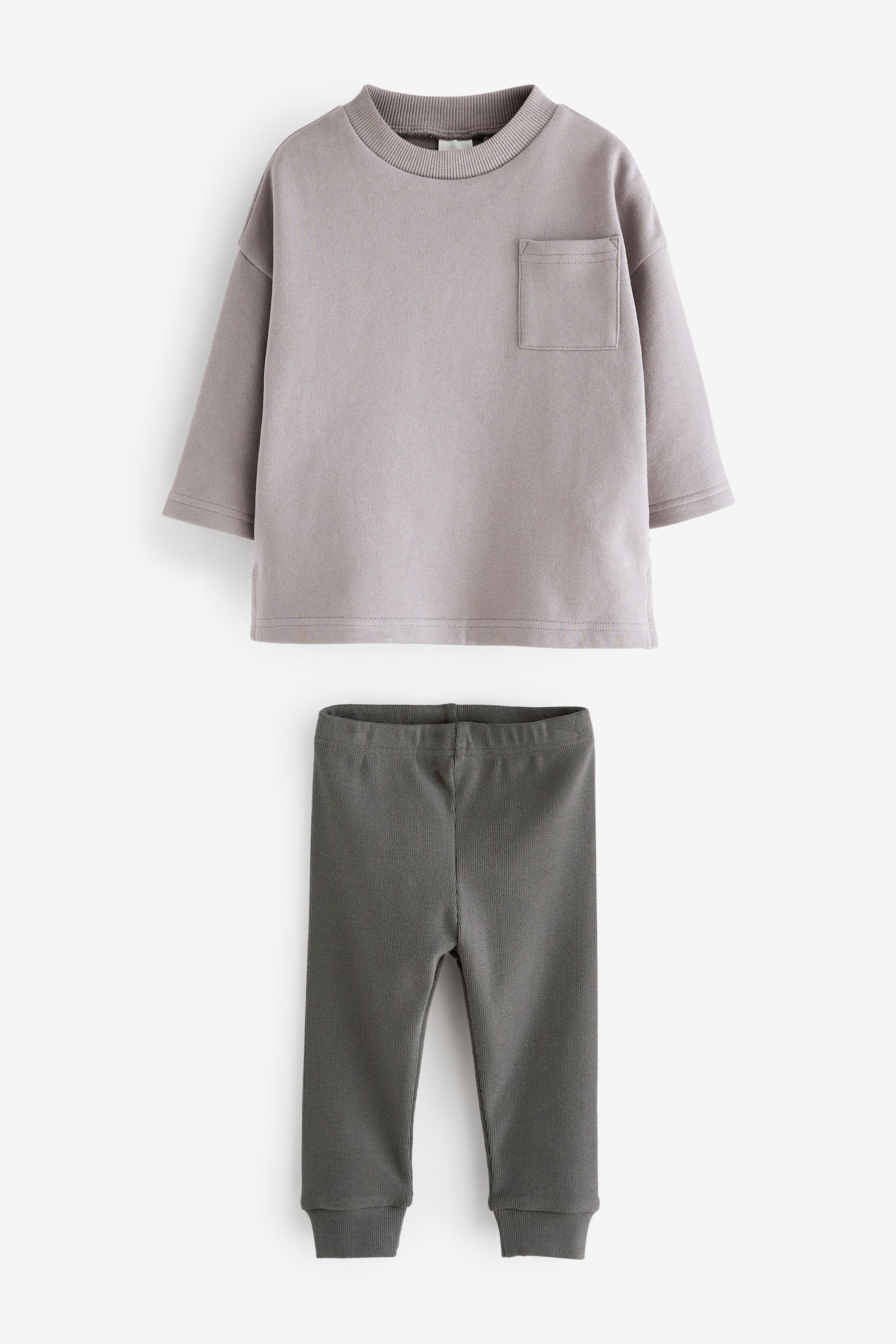 Next Shirt & Leggings Core Sweatshirt und Leggings im Set (2-tlg) Grey