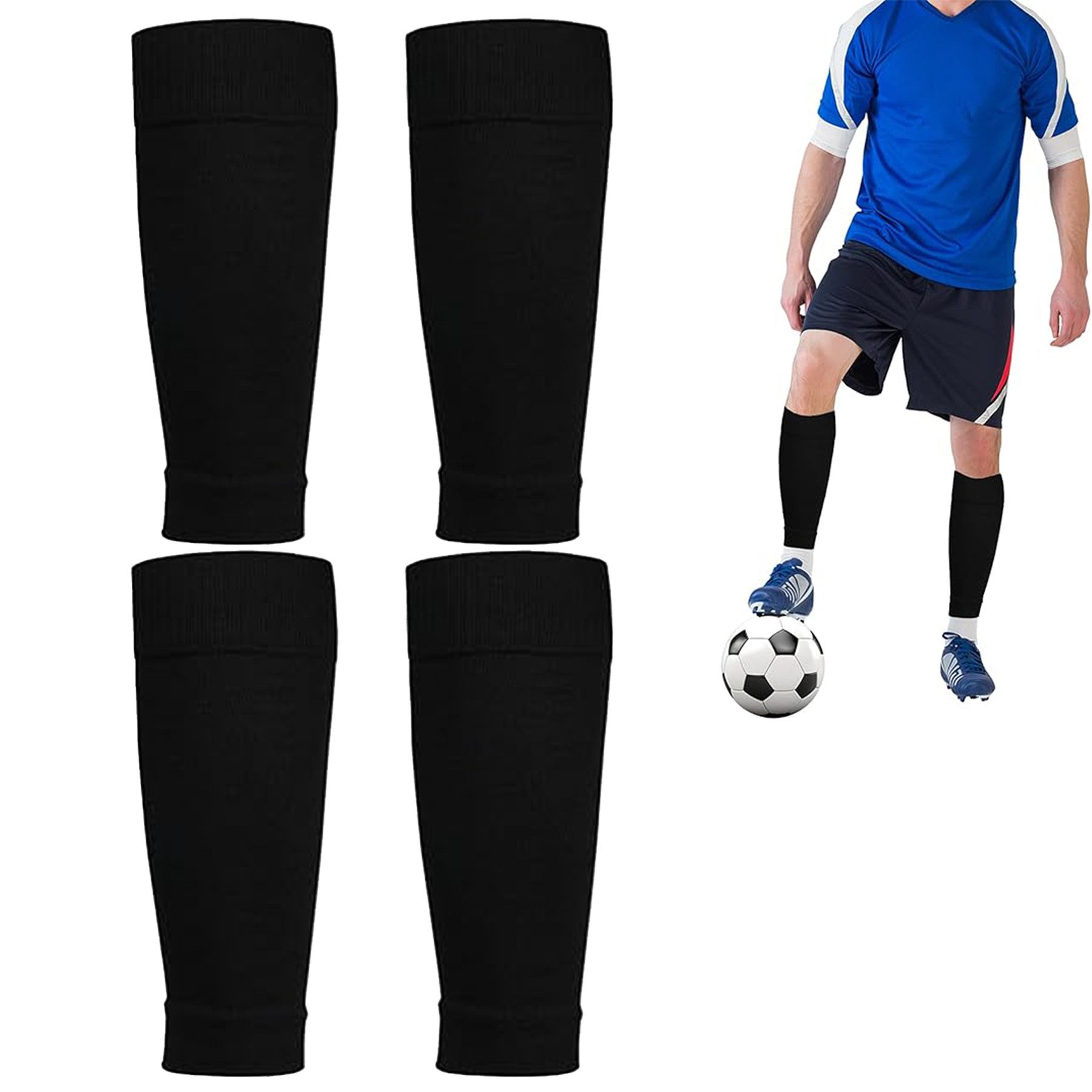 Fußballstutzen Sleeves Tubes Schienbeinschutz Socken Unisex Tube Stutzen Ärmel