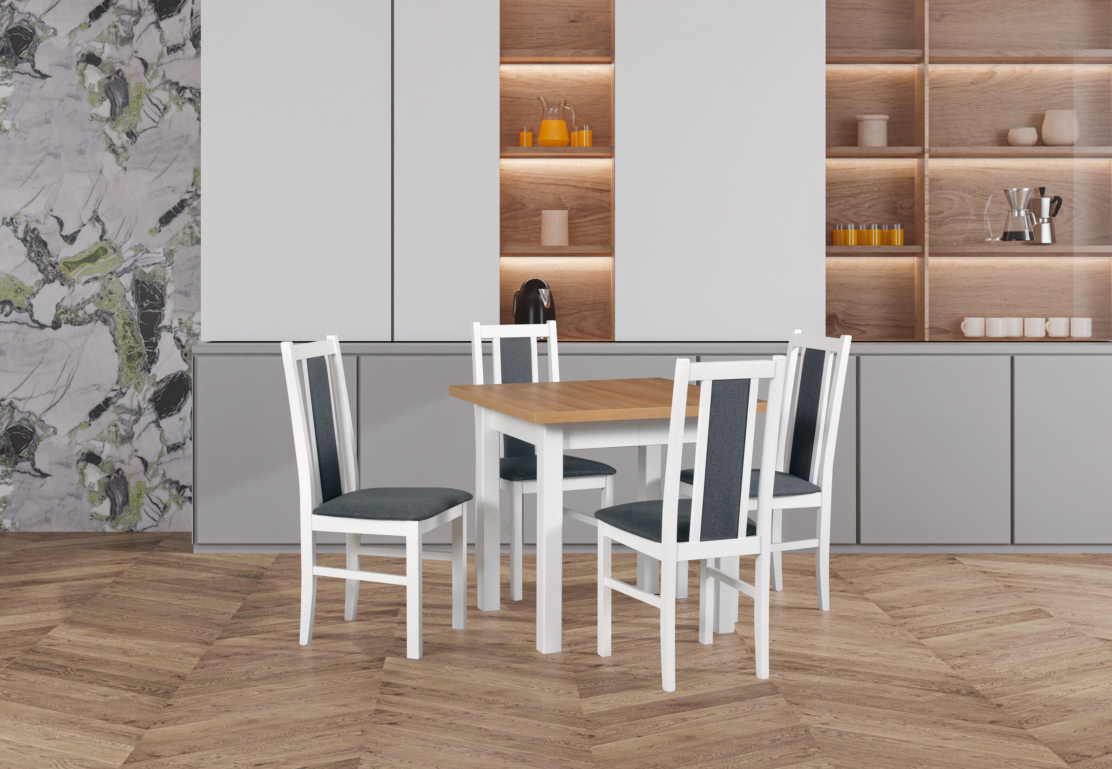 MOEBLO Stuhl BESO 14 (Polsterstühle, Holzstühle, Esszimmerstühle, Massivholz, 2 St), (BxHxT):43x97x40cm
