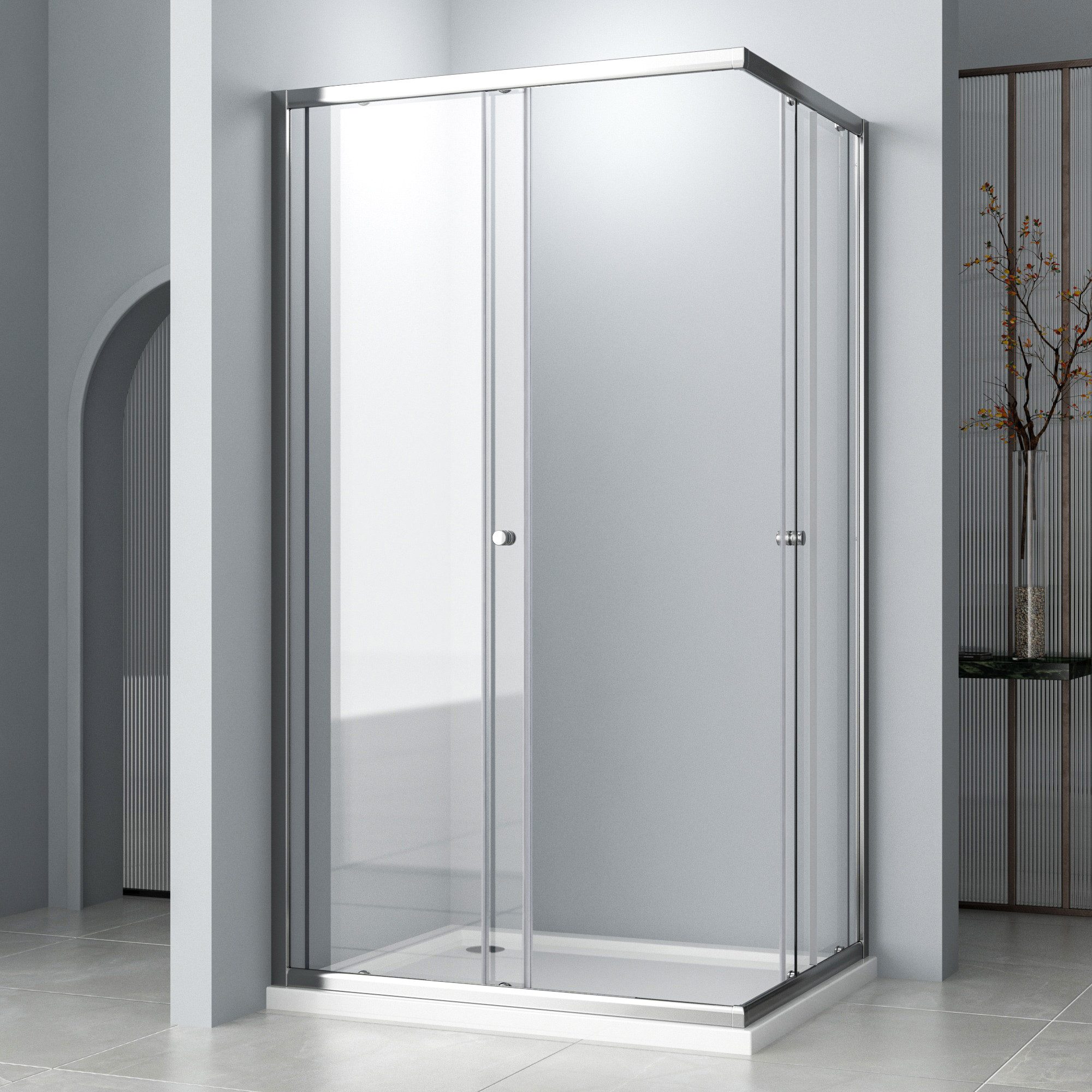 Hopibath Eckdusche Duschkabine 80x100 100x80 Eckeinstieg günstig online kaufen