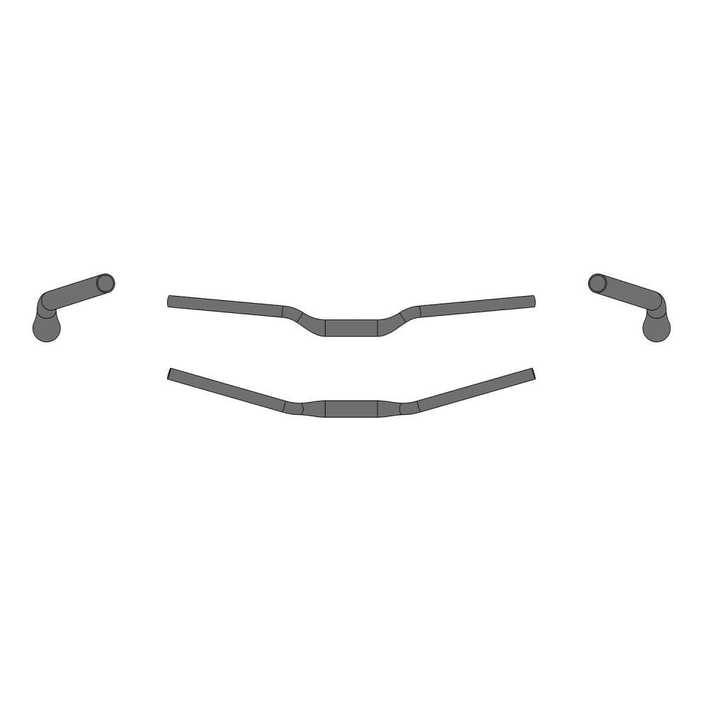 Ergotec Fahrradlenker Ergotec H-Bar L MTB-Lenker, Alu 6061 T6, Ø31,8 mm, 660 mm Breite, 30 m