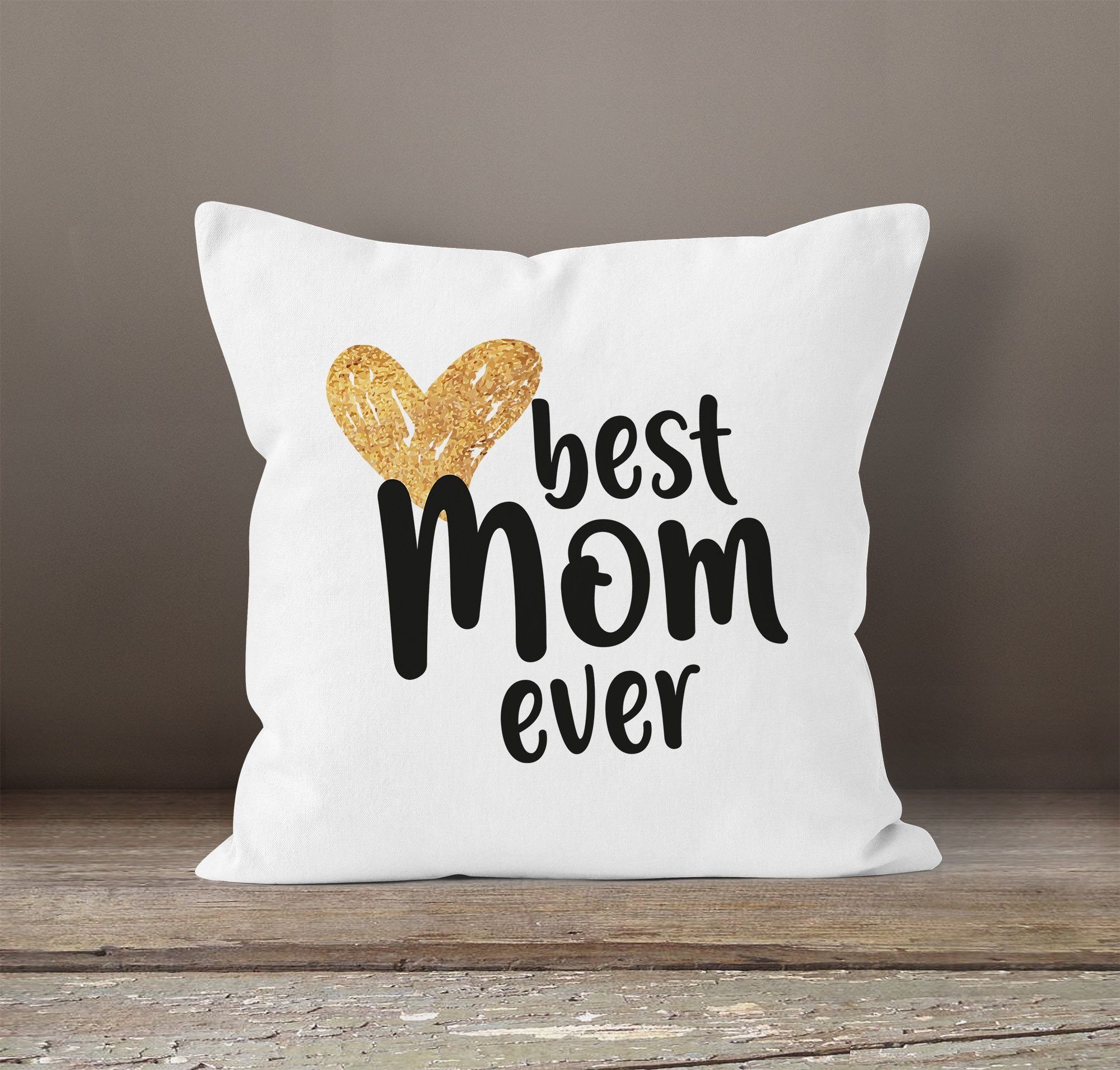 Mama Dankeschön Geburtstag Kissen-Bezug Geschenk SpecialMe® Best Dekokissen Mom für Weihnachten SpecialMe ever Muttertag