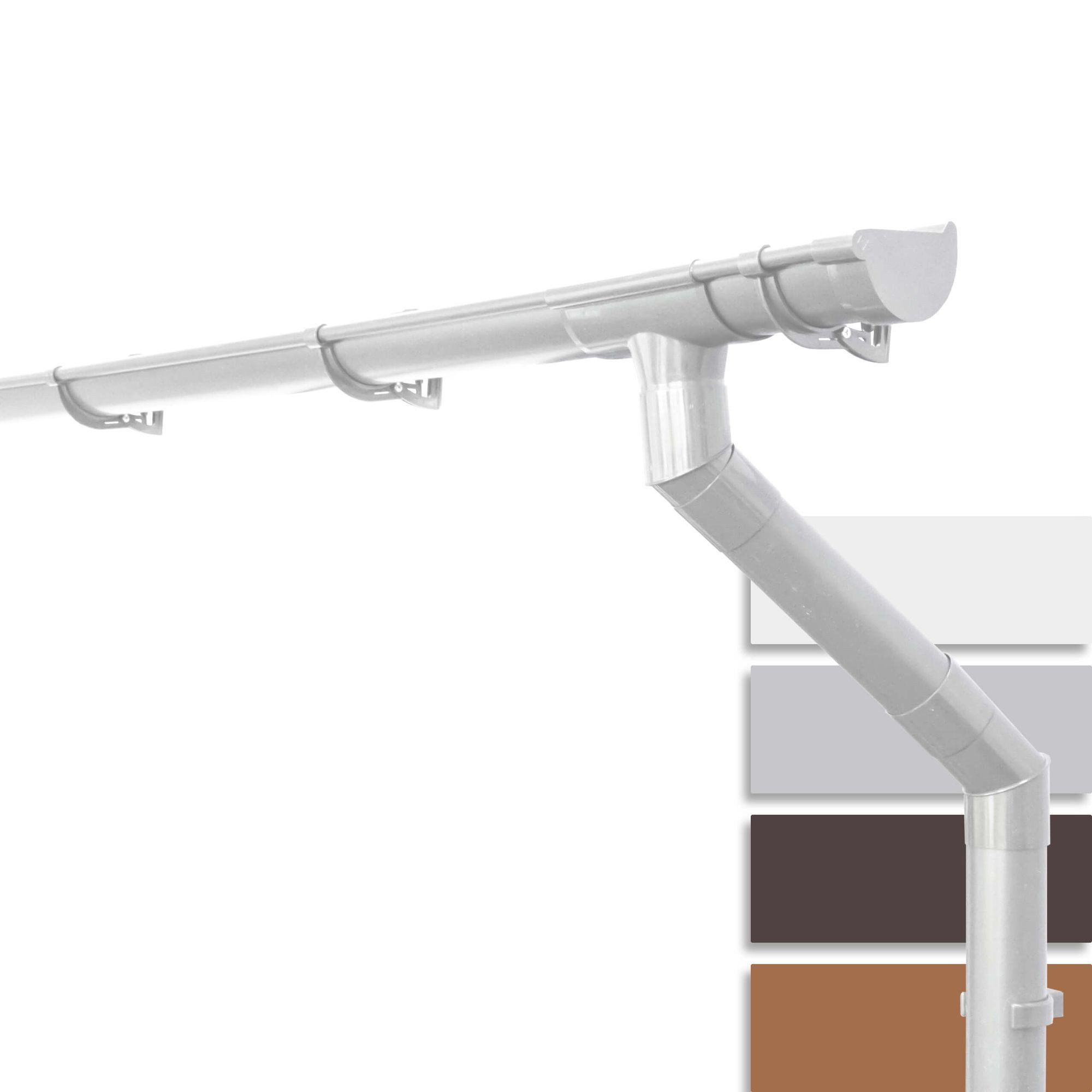 INEFA Dachrinne NW 125 Dachrinnen-Set PVC halbrund für Haus, eine Dachseite,6m, Regenrinnen-Set von INEFA, 1-St., Set für eine Dachseite, Regenrinne Kunststoff für Satteldach, eine Dachseite, Made in Germany