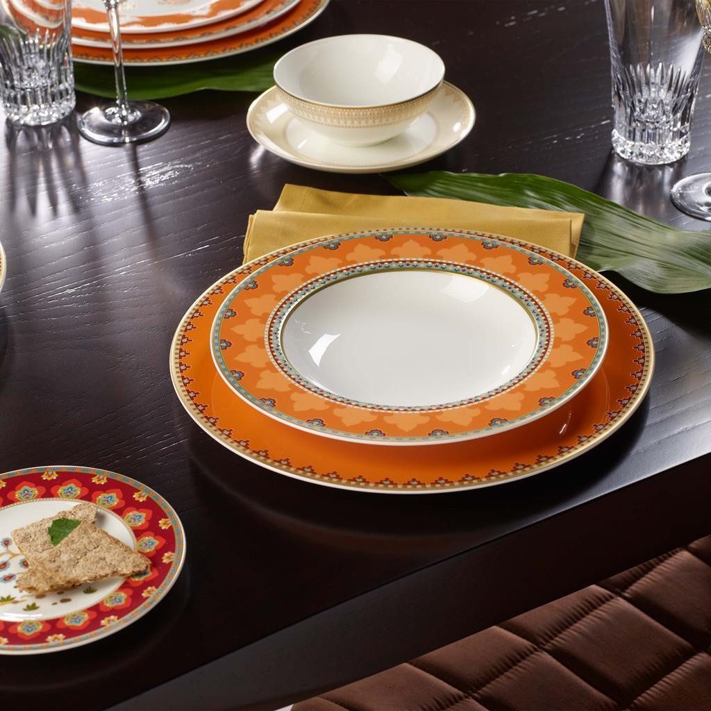 Villeroy & Boch Suppenteller Samarkand Mandarin Suppenteller ø 24,8 cm 6er Set, (6 St)