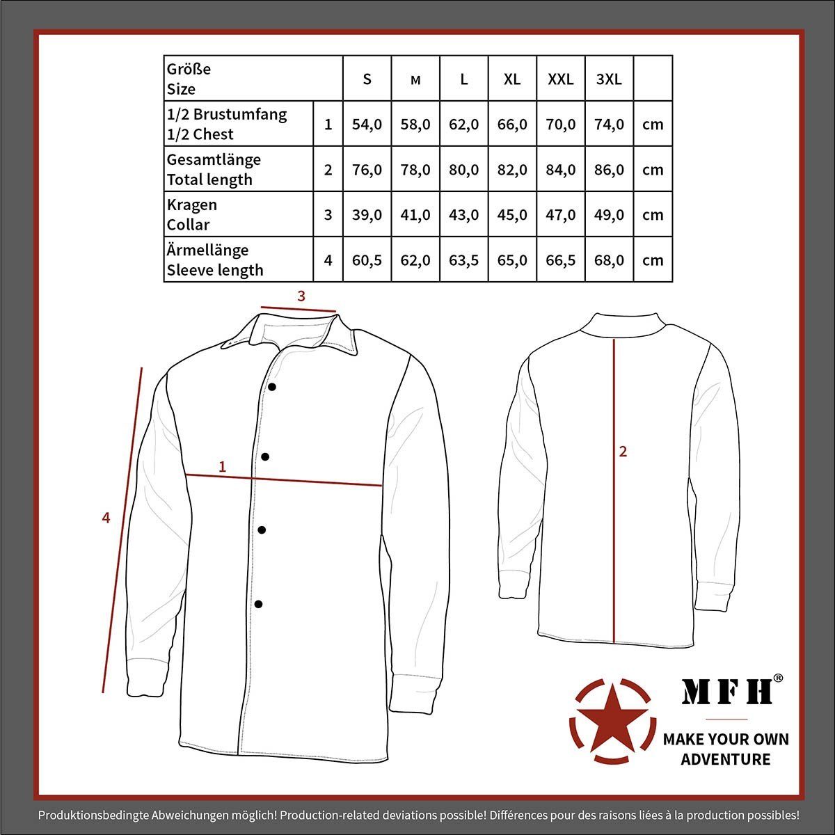 MFH Outdoorhemd Hemd Outdoor, langarm, khaki, Teflon, Rip Stop
