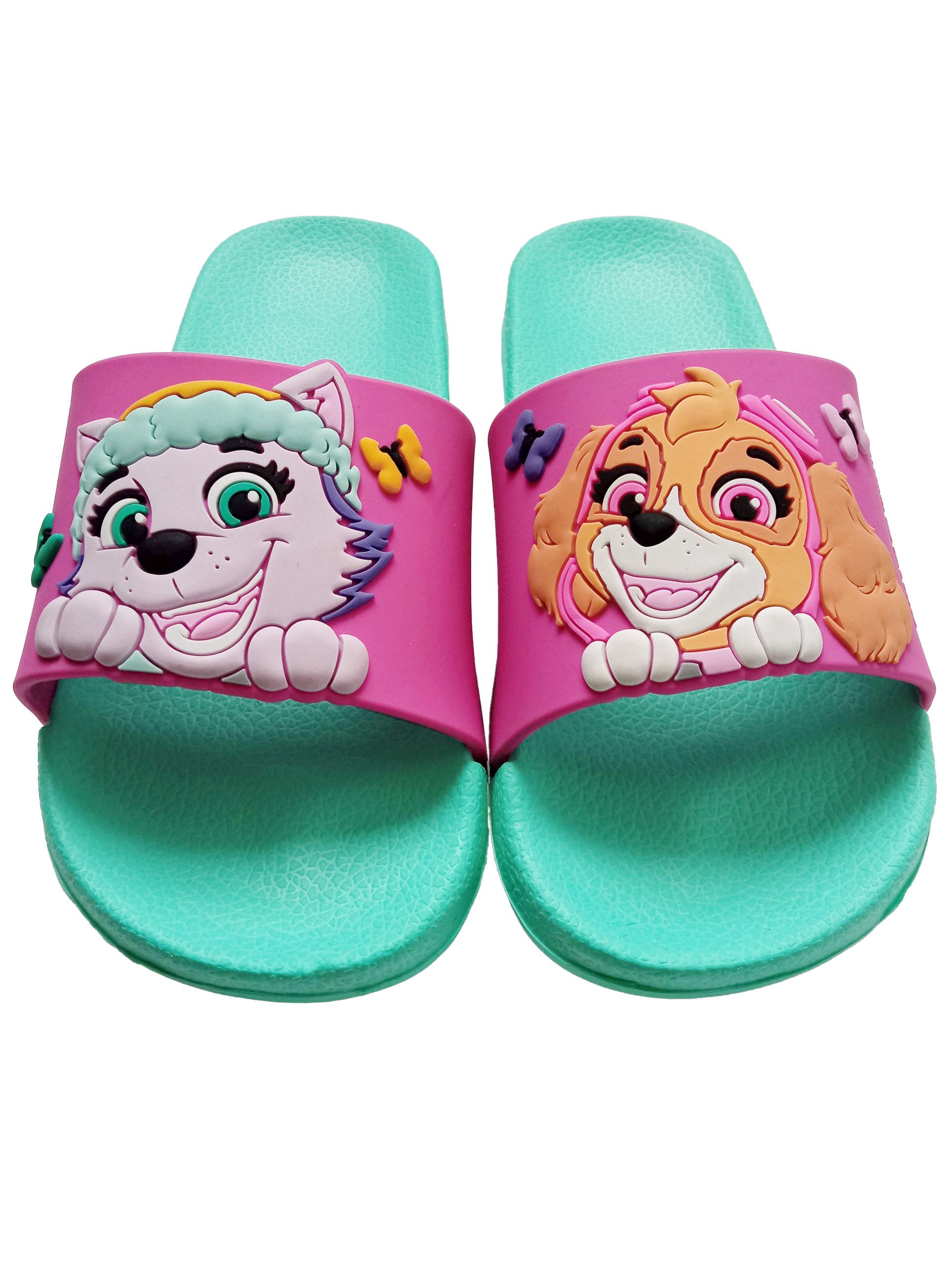 United Labels® Paw Patrol Badelatschen Skye und Everest Badeschlappen Badesandalen Badesandale
