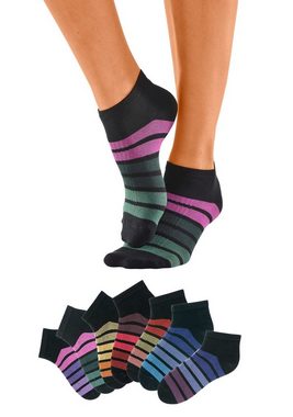 H.I.S Sneakersocken (Set, 7-Paar) mit bunten Ringeln