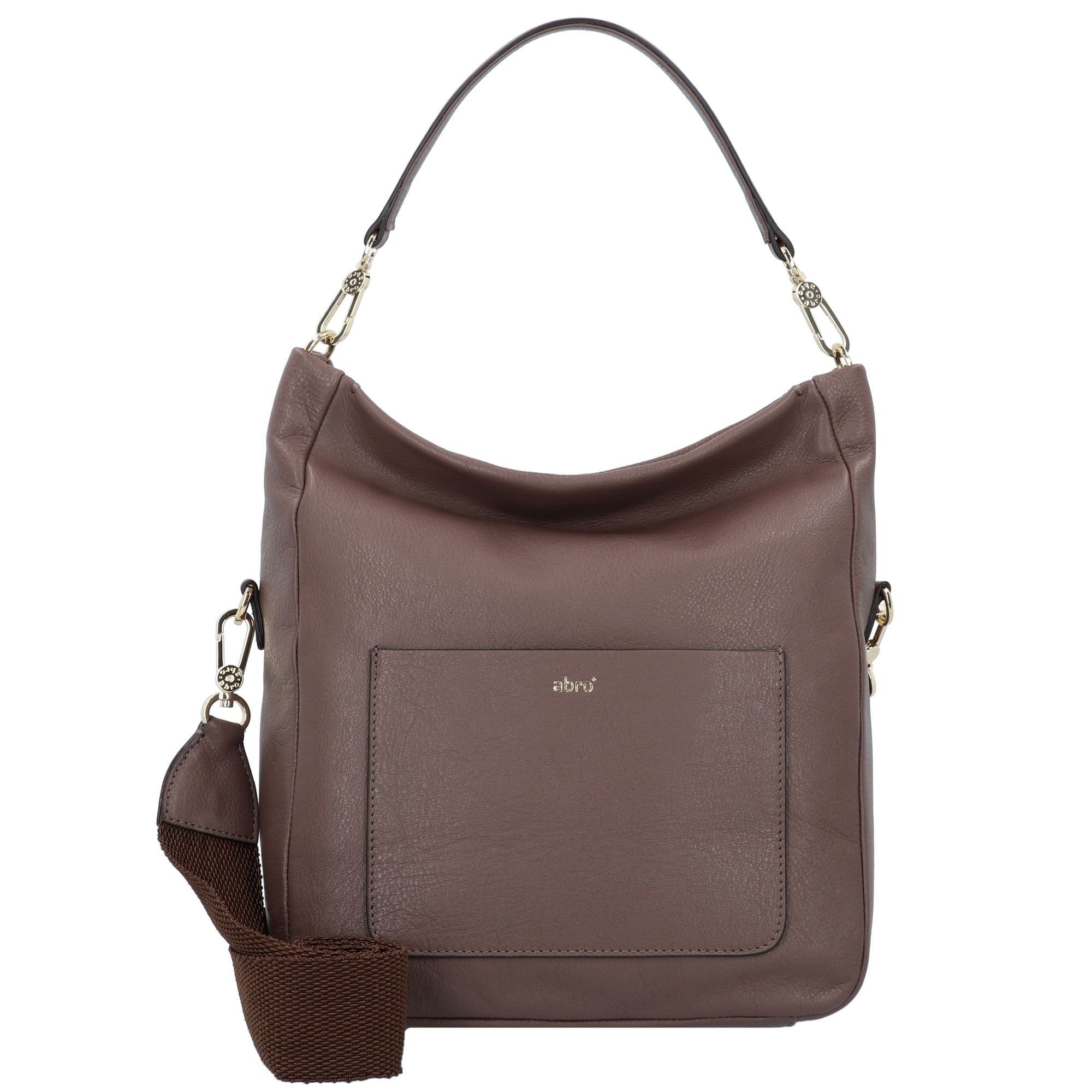 Abro Schultertasche Raquel, Leder wood