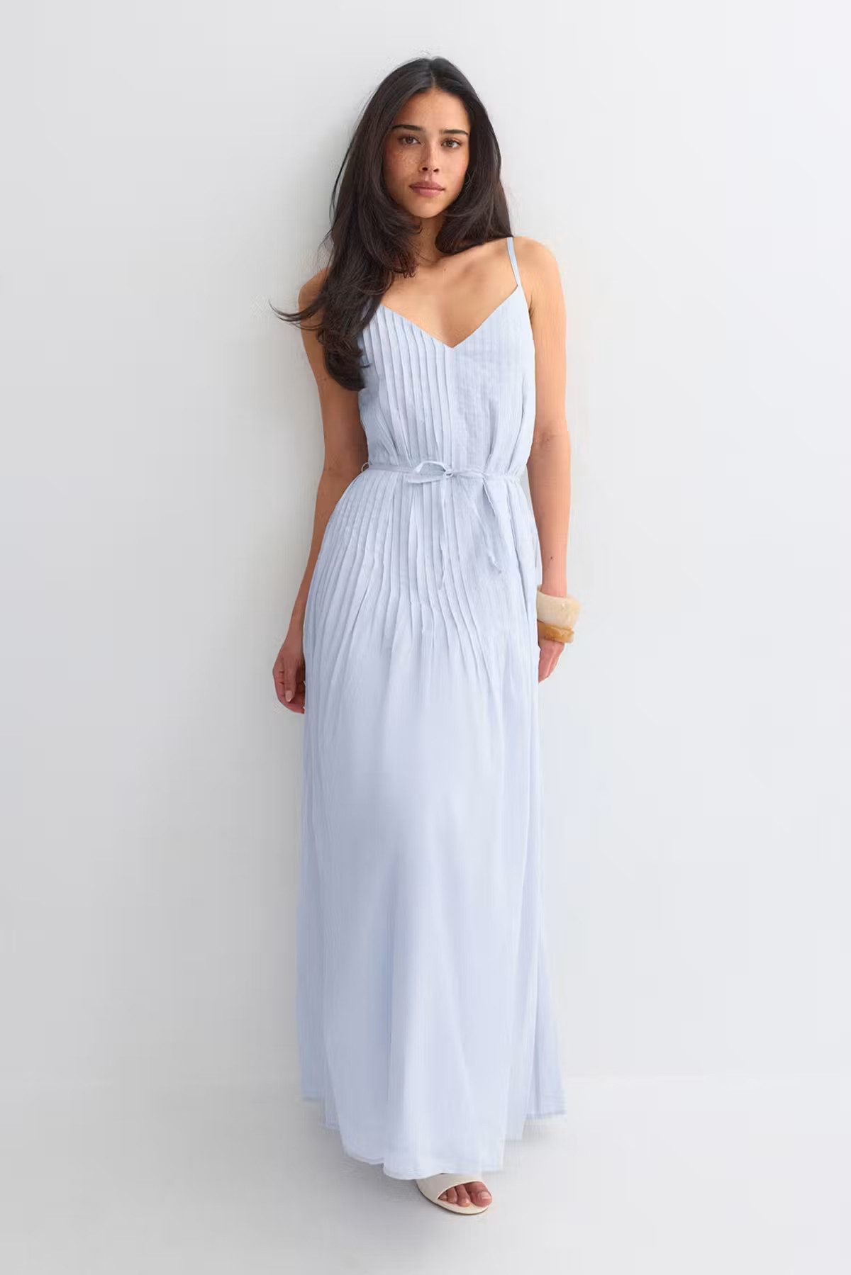 Gina Tricot Sommerkleid Pleated dress - Maxikleid Damen - plissiertes Kleid