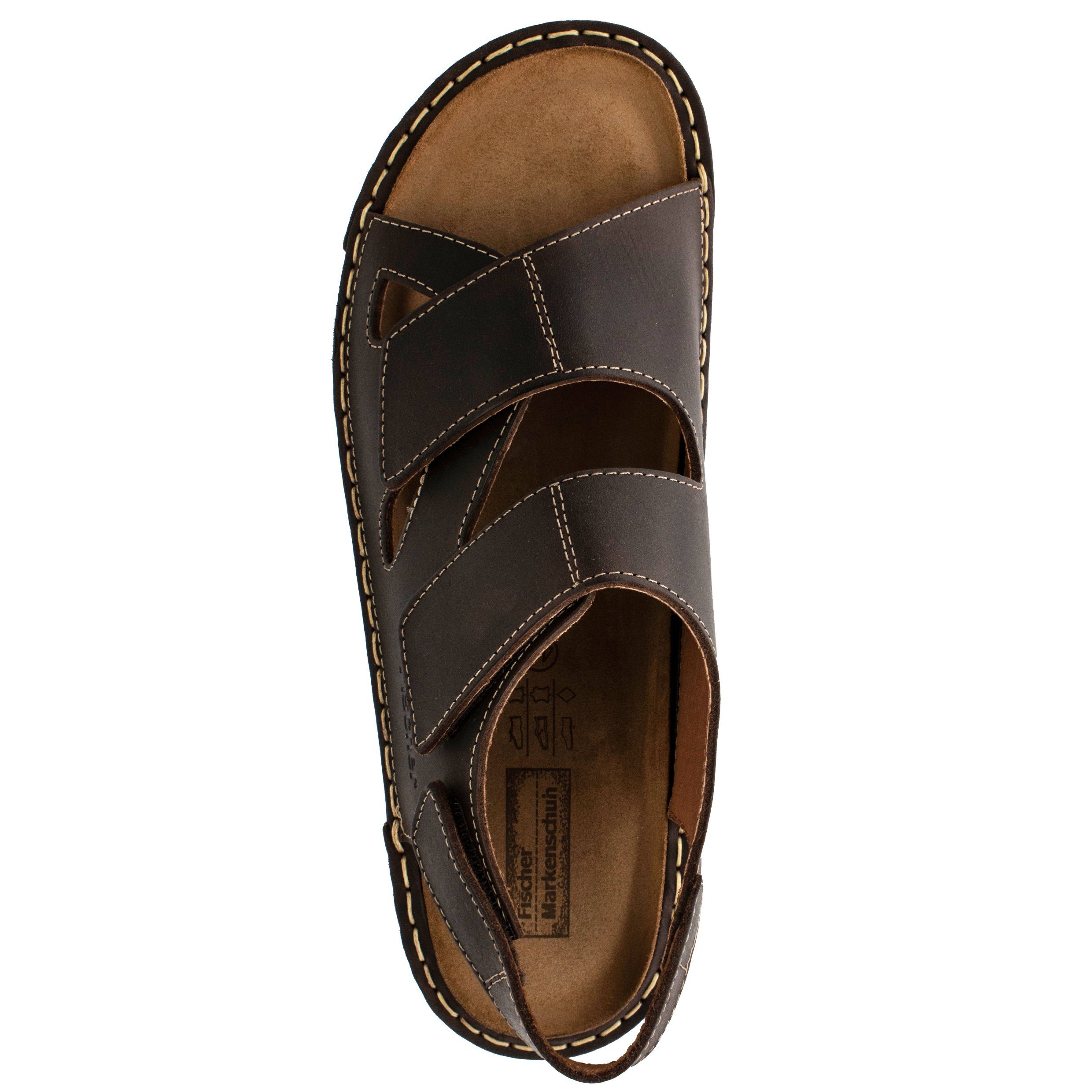 Fischer-Markenschuh Andreas Sandalette aus Nubukleder, gepolsterte Ledereinlegesohle herausnehmbar