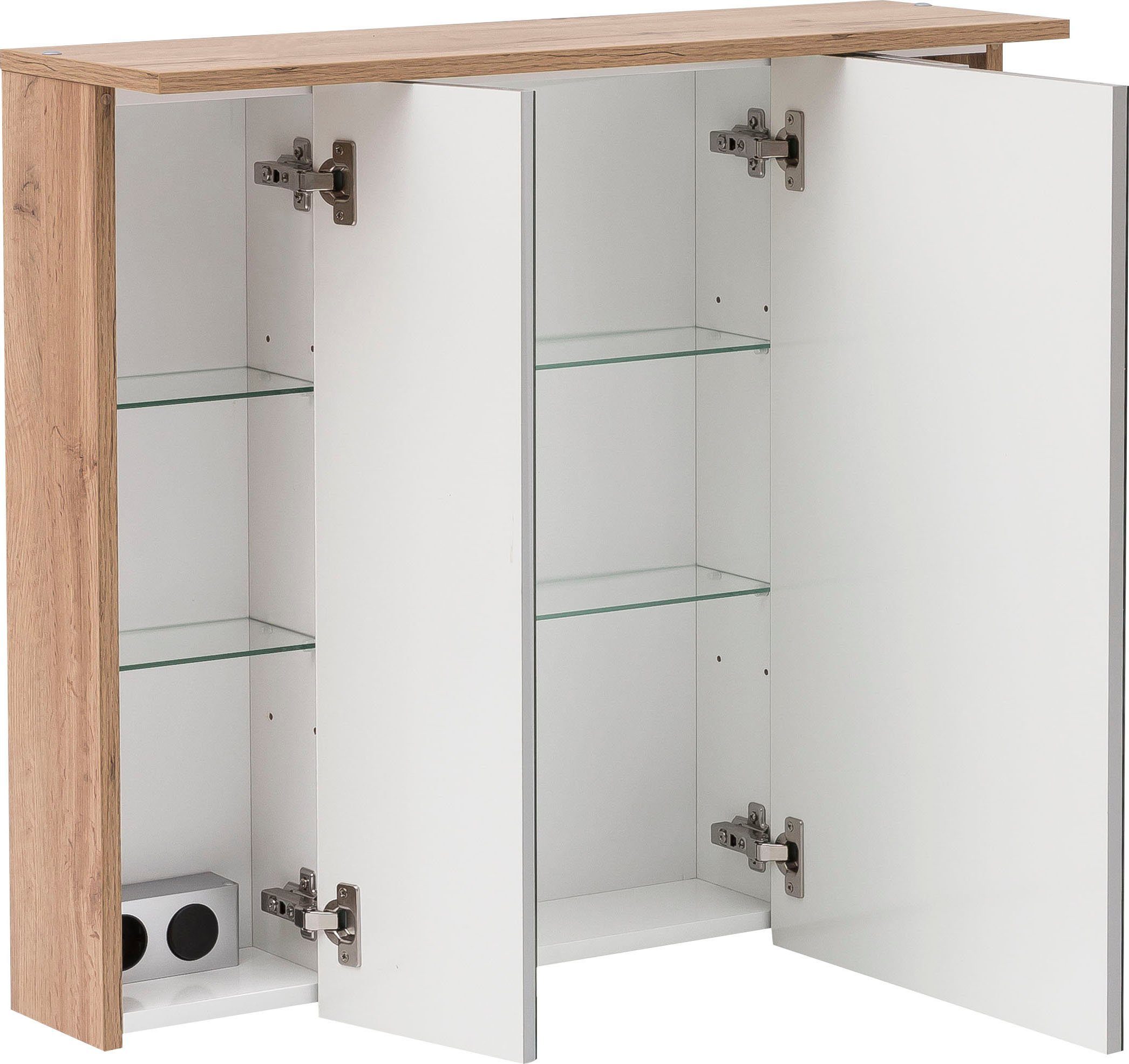Schildmeyer Spiegelschrank Nora, Spiegelschrank, Made in Germany, B: 80,5 cm Solide Verarbeitung - Dieses Produkt ist in Deutschland gefertigt