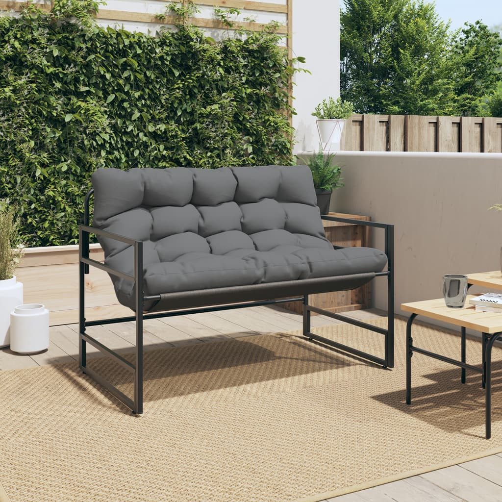 vidaXL Gartenbank Gartenbank mit Kissen Anthrazit günstig online kaufen