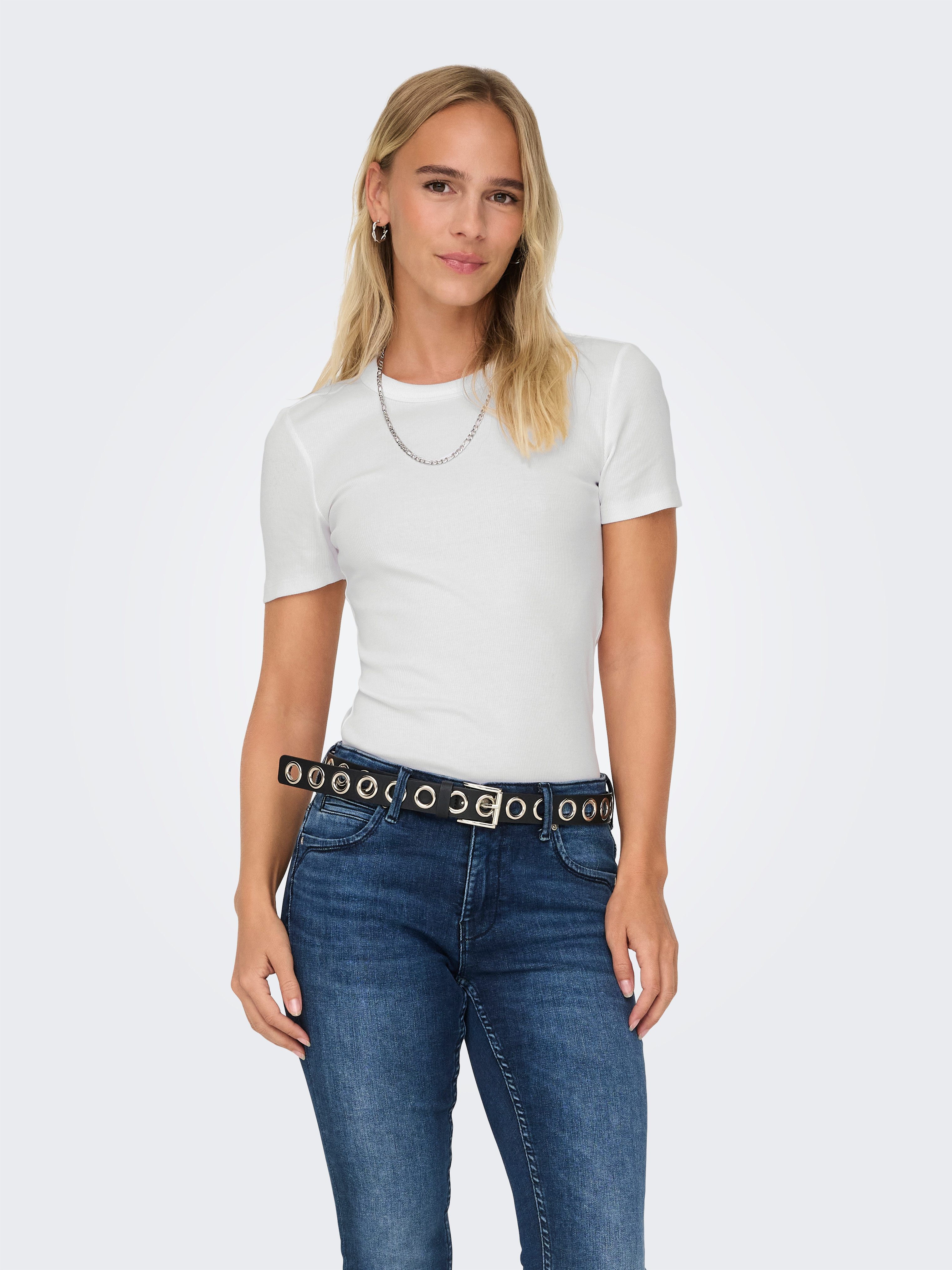 ONLY Kurzarmshirt ONLEASY S/S O-NECK TOP günstig online kaufen