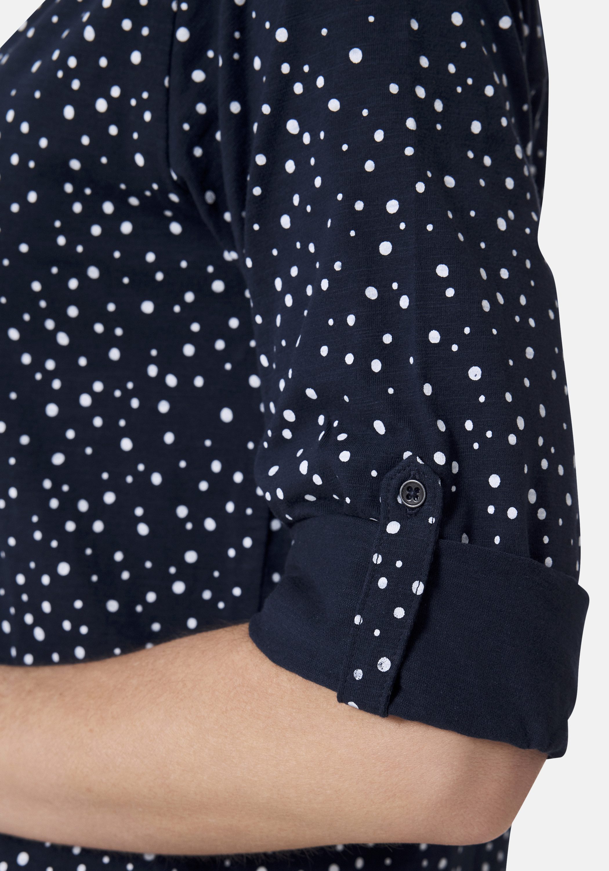 STOOKER WOMEN 3/4-Arm-Shirt MARIE Print Shirt Bluse 3/4-Arm Regular Fit Shirt Bluse Baumwolle Shirt Knopfleiste für Damen
