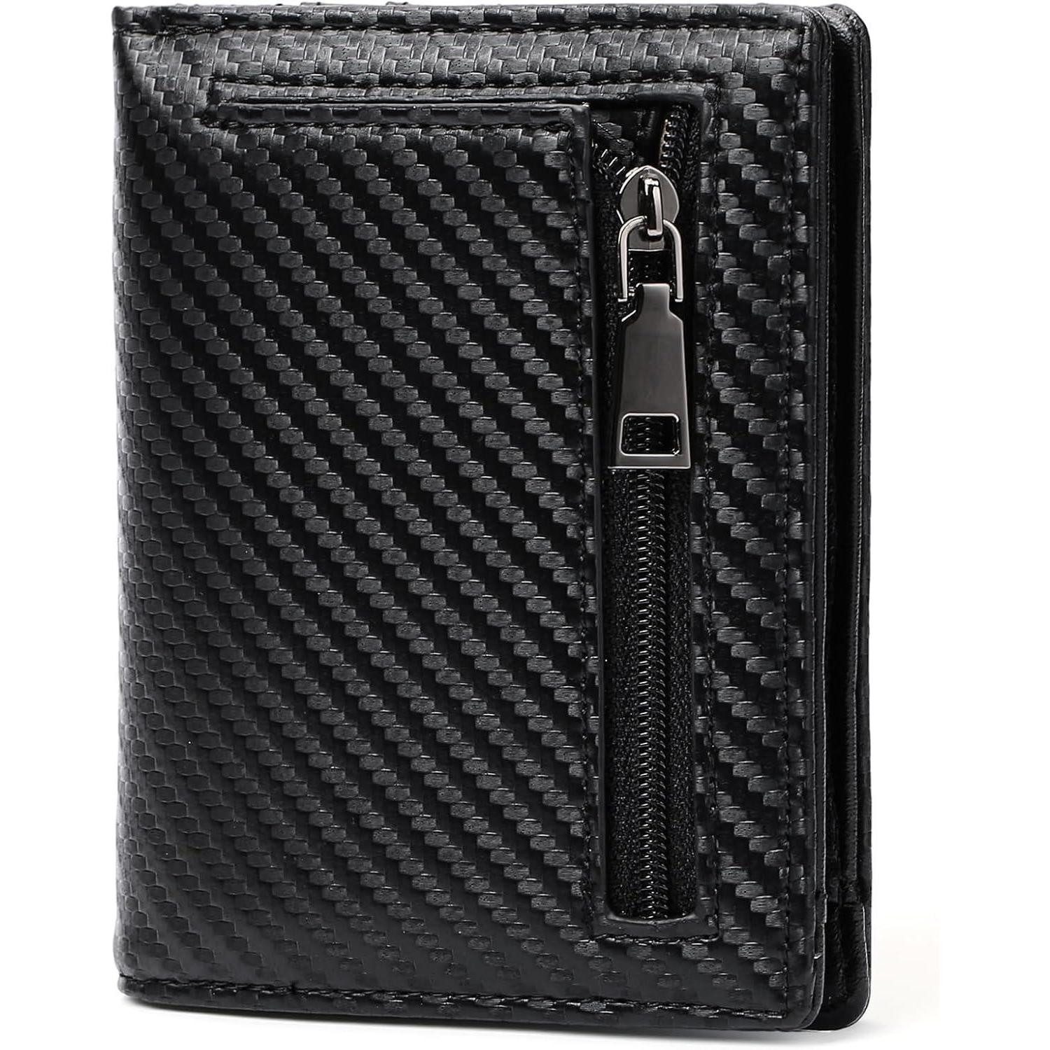 LuxusKollektion Geldbörse Herren Geldbörse Slim Wallet RFID Schutz Münzfach Portemonnaie Schwarz