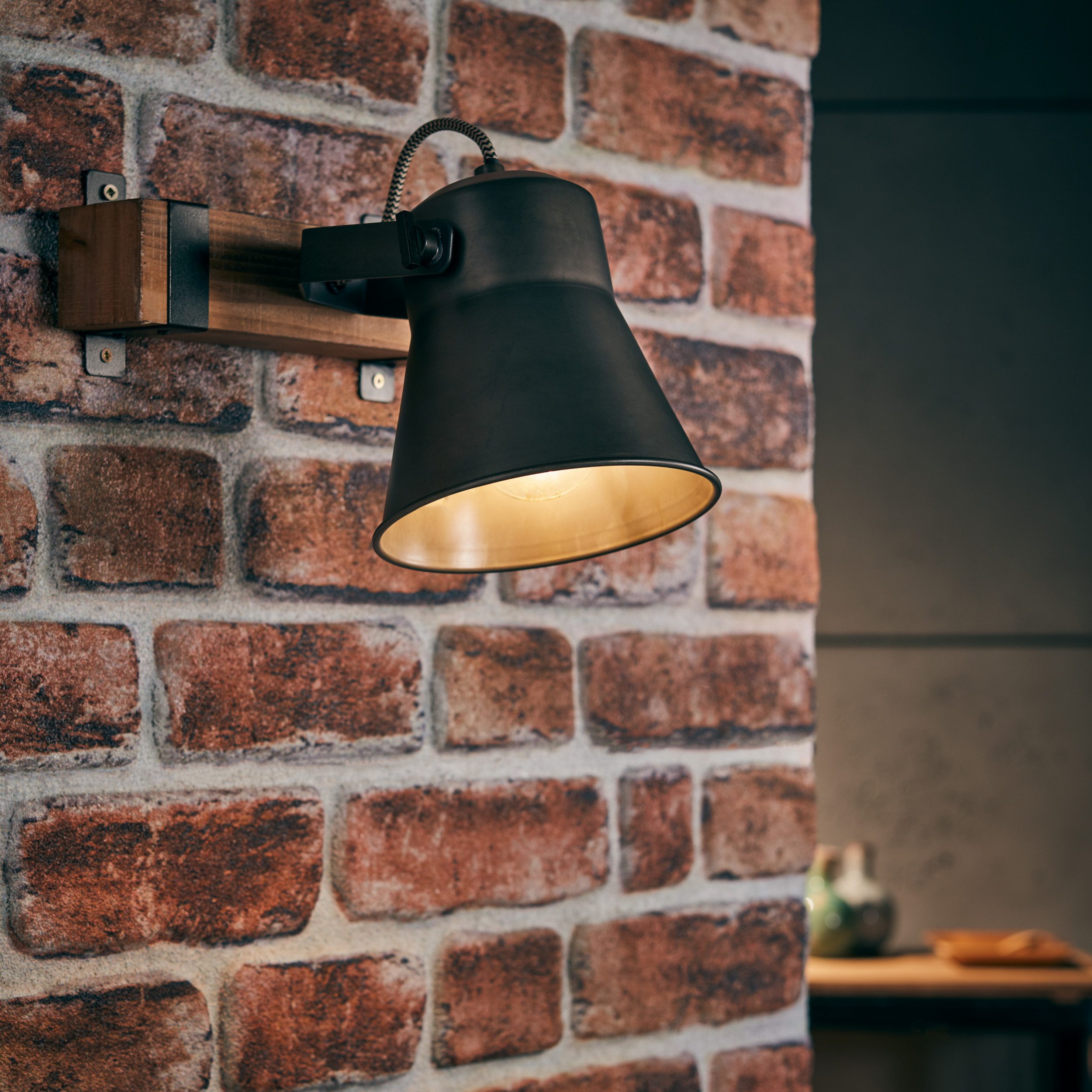 Lightbox Deckenstrahler, ohne Leuchtmittel, dekorativer Wandstrahler - Industrial Wandspot mit schwenkbarem Kopf