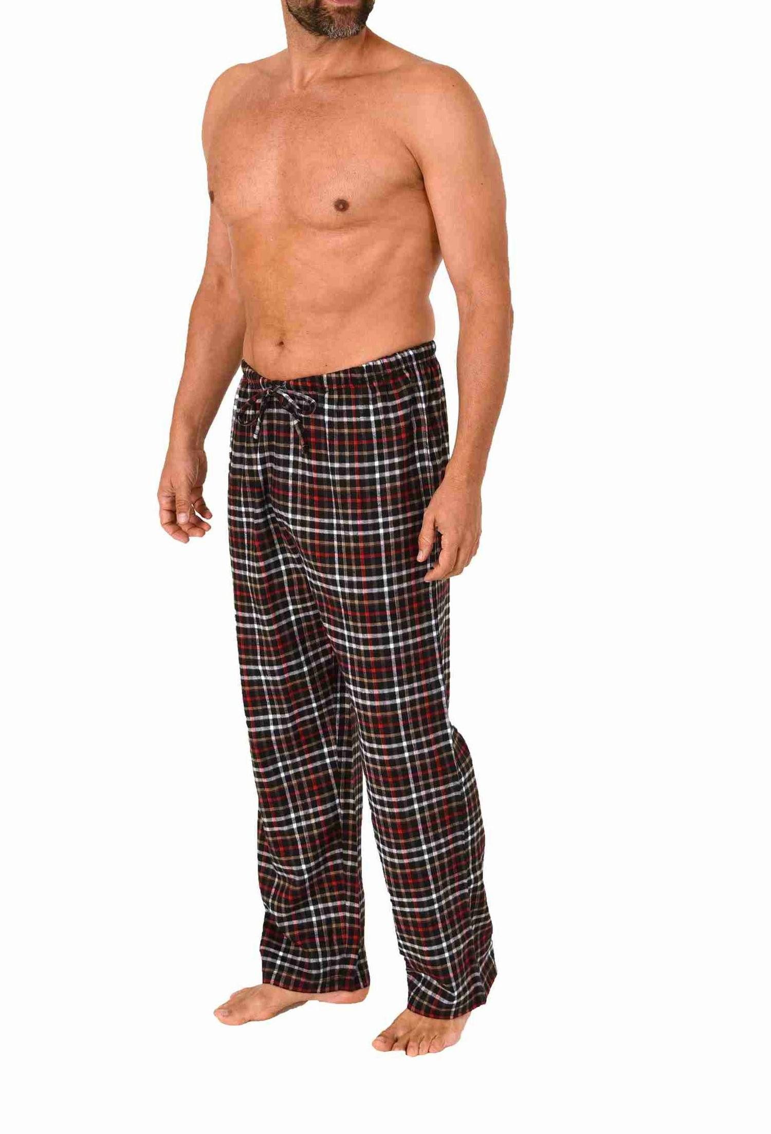 Trend by Normann Pyjama Herren Flanell Schlafanzug Hose lang kariert aus Ba günstig online kaufen