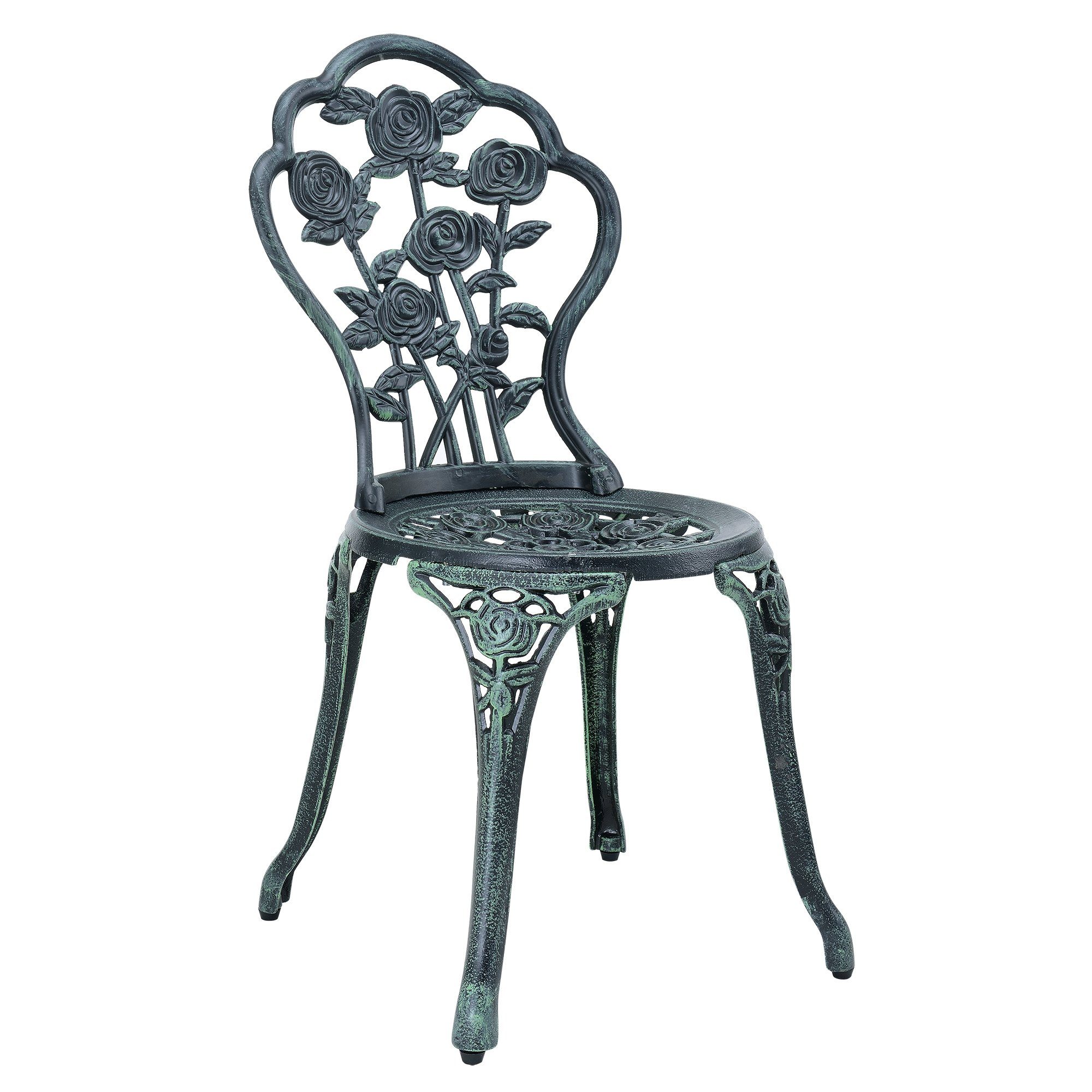 casa.pro Balkonset, (3-tlg), »Wakefield« Tisch mit 2 Stühlen Bistro-Set Grün