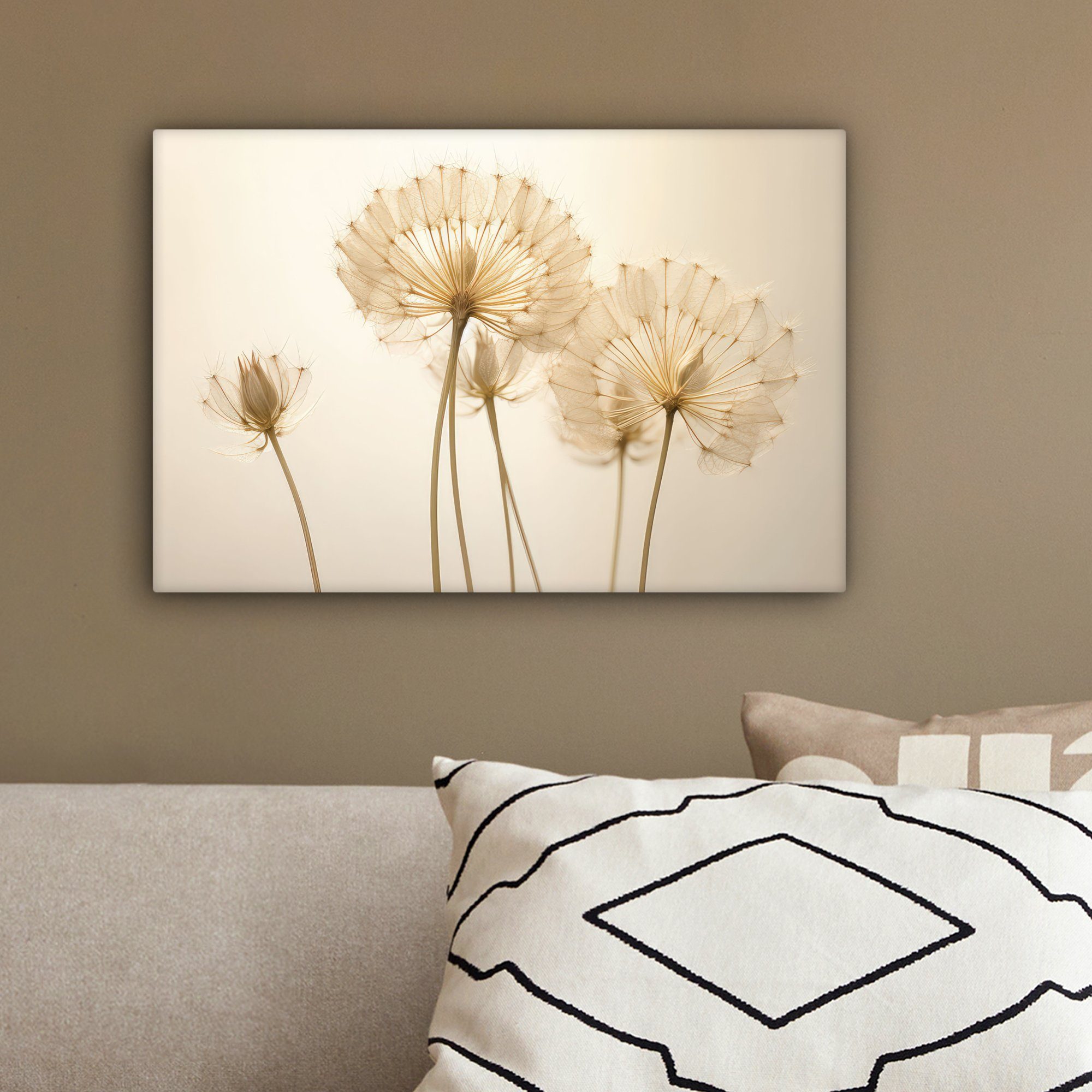 - Botanisch Aufhängefertig, Wandbild St), Leinwandbilder, Blumen, Sonnenlicht Wanddeko, cm - OneMillionCanvasses® Leinwandbild (1 Löwenzahn 30x20 -