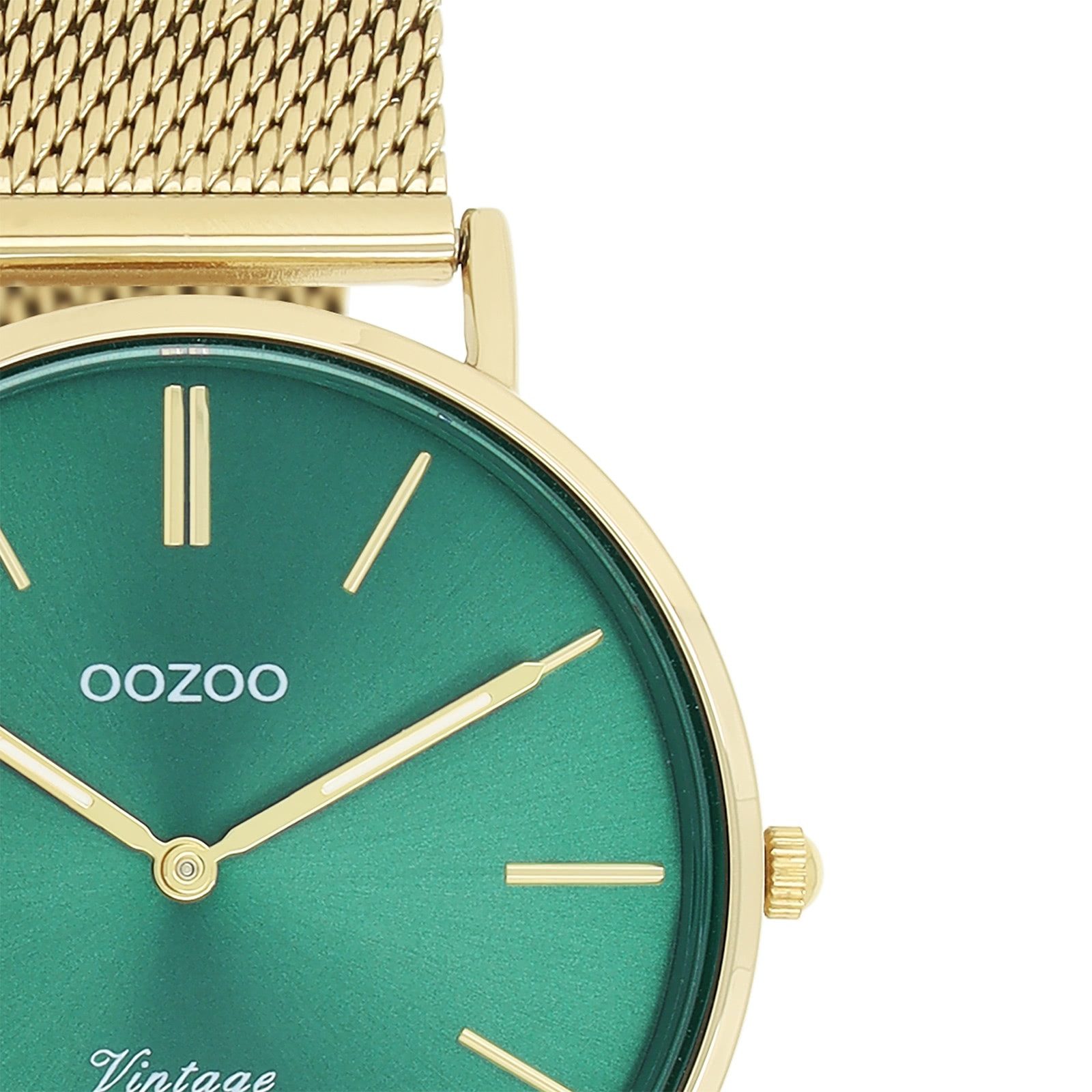 OOZOO Quarzuhr Oozoo Damen Armbanduhr Vintage Series, (Analoguhr), Damenuhr rund, mittel (ca. 36mm) Metall, Mesharmband, Casual-Style