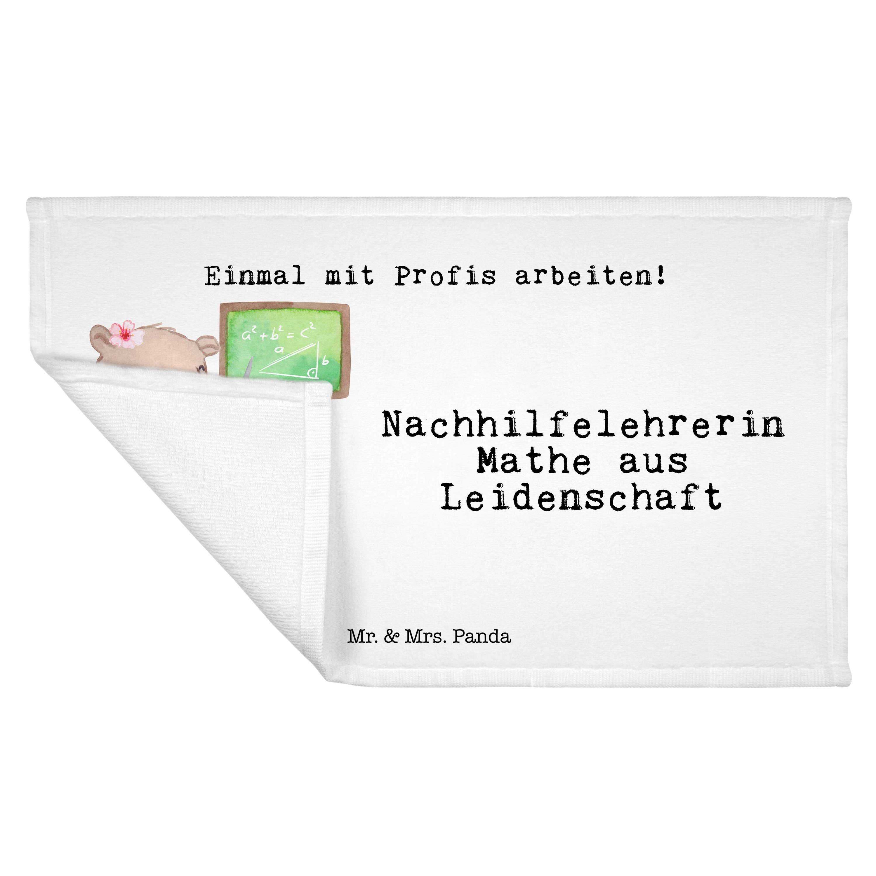 aus Han, Handtuch Sport Mathe Nachhilfelehrerin & Leidenschaft Panda Geschenk, Weiß - - Mrs. (1-St) Mr.