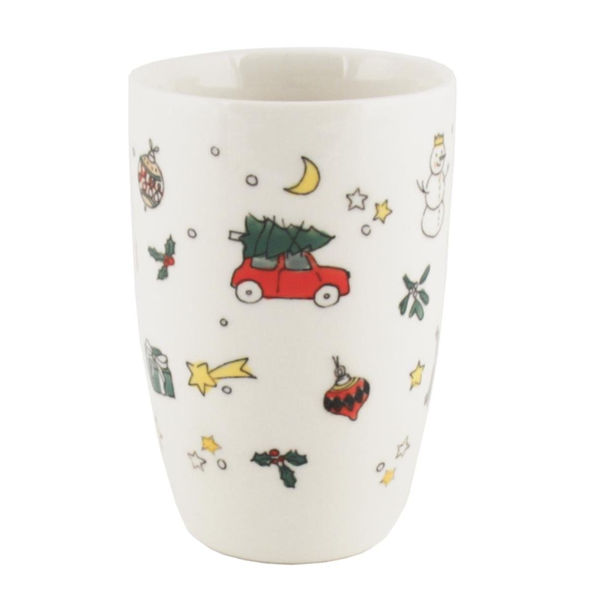 Mila Becher Mila Keramik-Designbecher Frohes Fest, Keramik