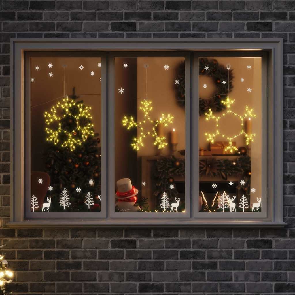 vidaXL Dekolicht 44,5 x 38 cm Licht-Dekoration Weihnachts-Schneeflocke mit 252 LEDs War