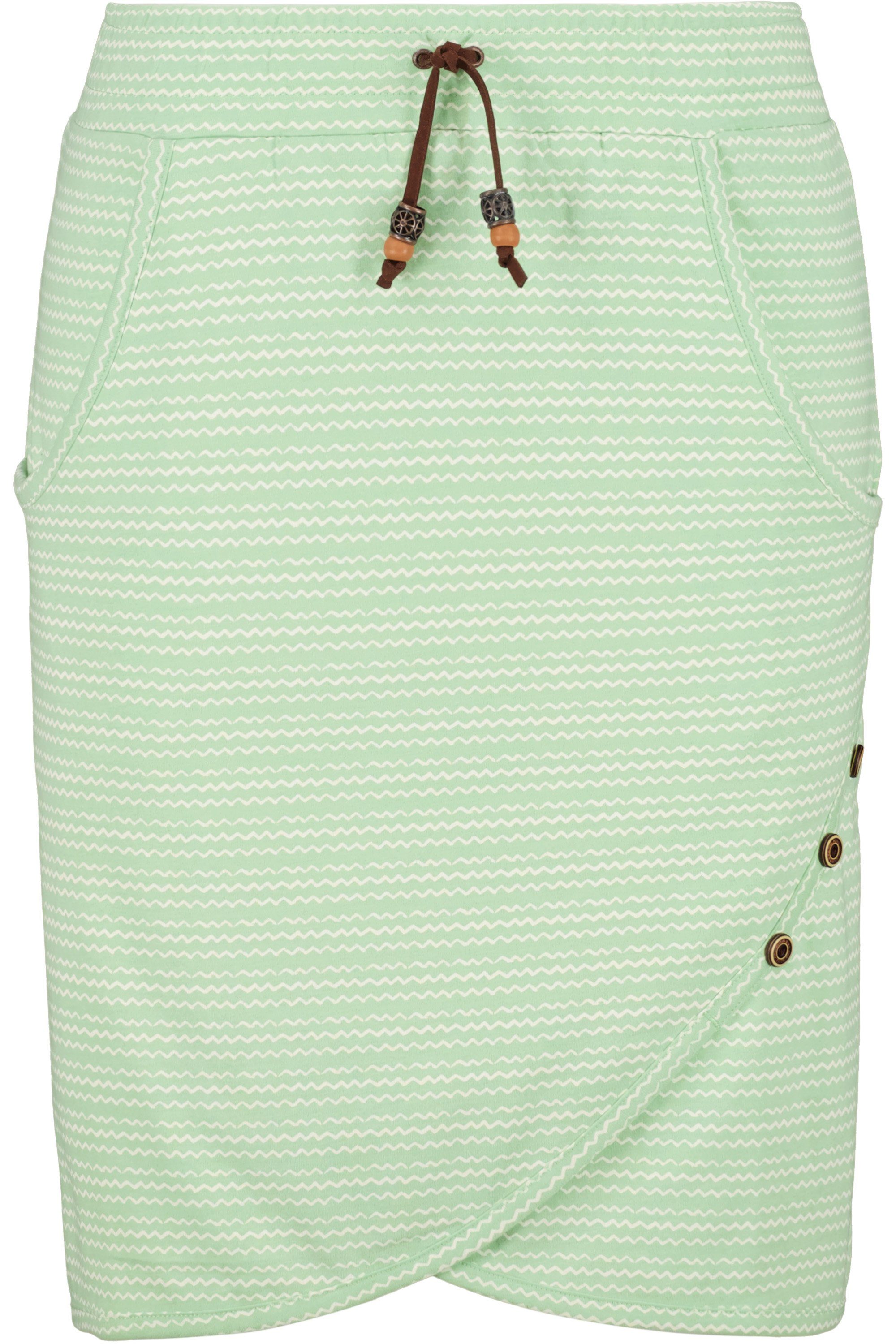 Short melange Damen Alife B Skirt Kickin Sommerrock Rock pear LucyAK Sommerrock, &