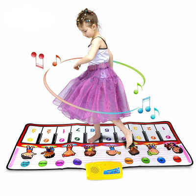 vokarala Musikinstrumentenpedal Spielmatte Kinder Klaviermatte Tanzmatte Musikmatte mit 8 Instrument