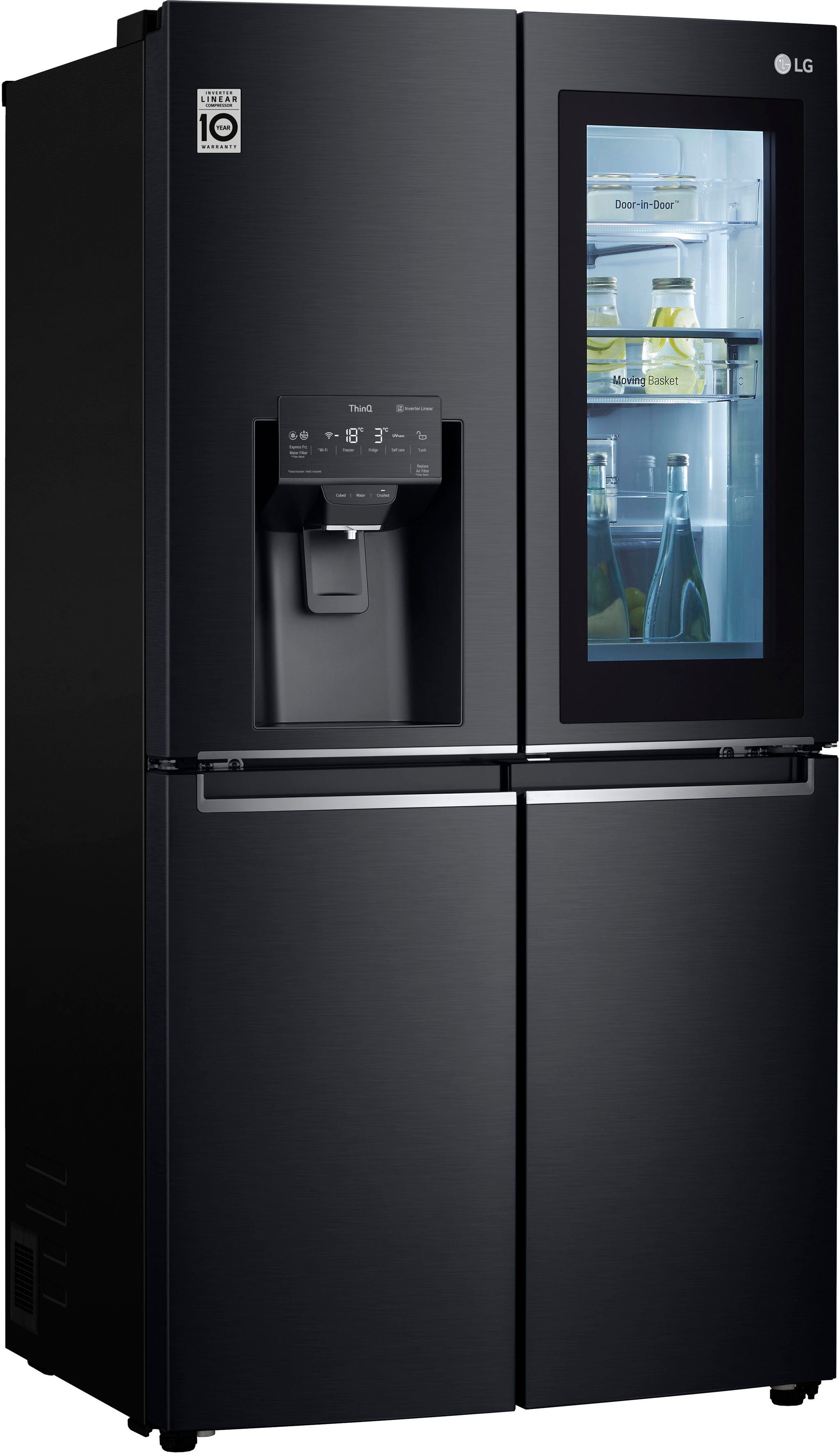 LG Multi Door GMX945MC9F, 179,3 cm hoch, 91,2 cm breit, UV-Nano  Technologie: Stündliche Sterilisierung des Wasserspenders