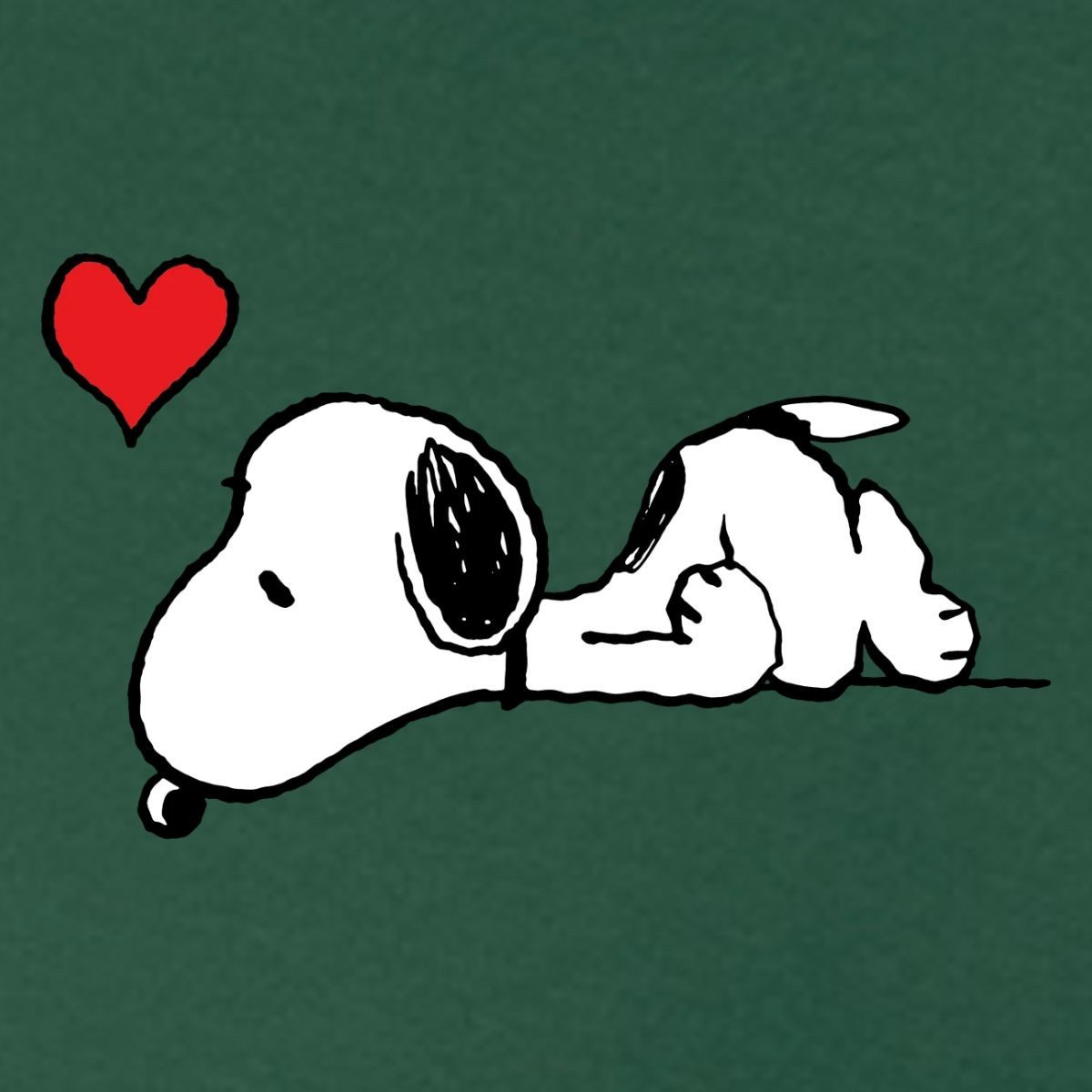 Spreadshirt Hoodie Peanuts Snoopy Herz Brustmotiv Unisex Hoodie (1-tlg)
