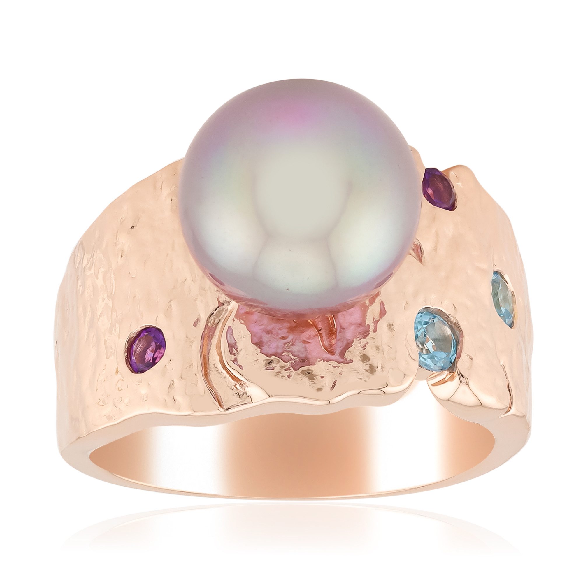 Cavill Perlenring Ming Perle Rosé Vergoldeter Sterling Silber Ring (1-tlg)