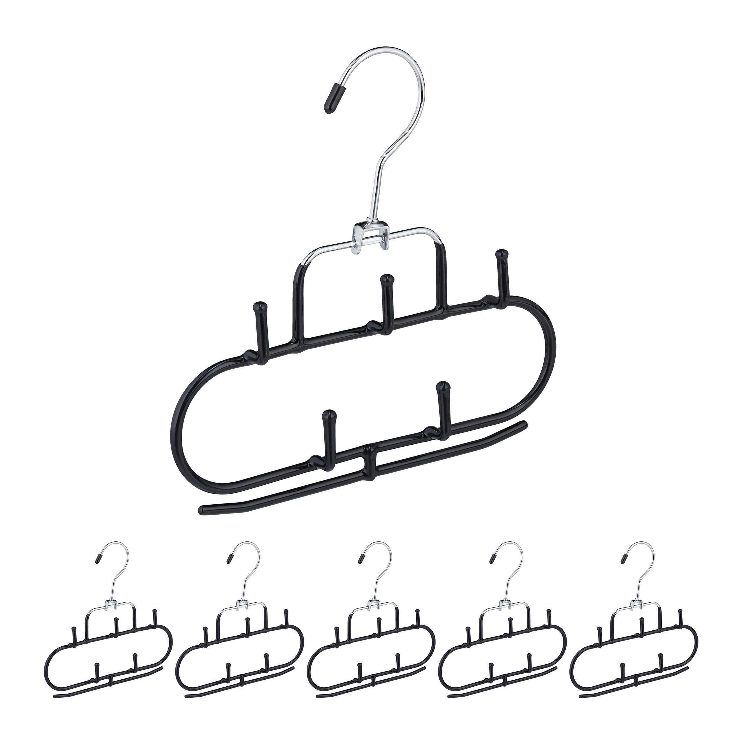 relaxdays Gürtelbügel 6 x Haken mit Gürtelhalter 5