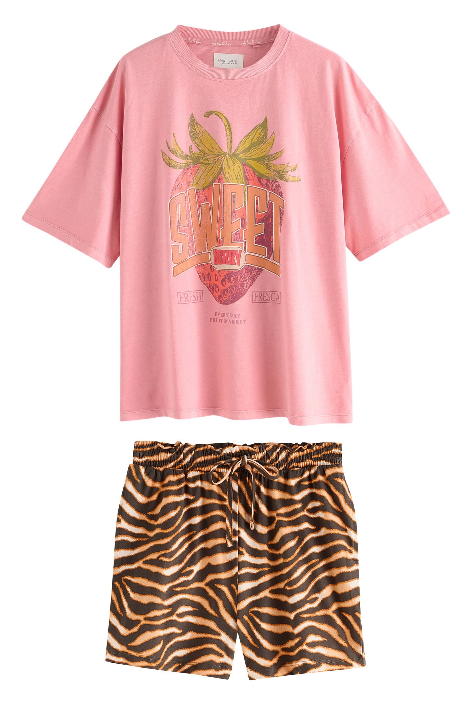 Next Pyjama Kurzarm-Schlafanzug aus 100 % Baumwolle günstig online kaufen