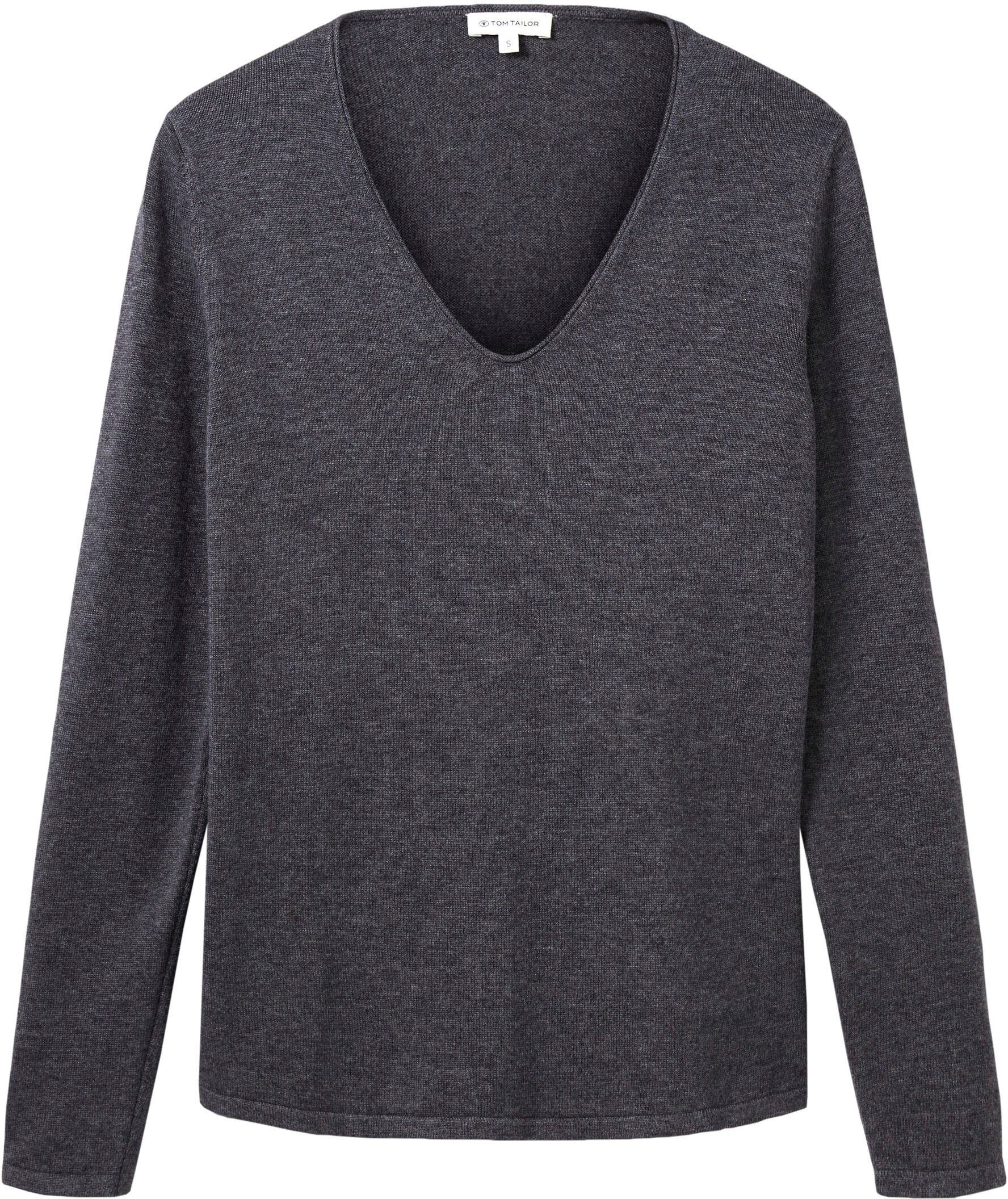 V-Ausschnitt-Pullover