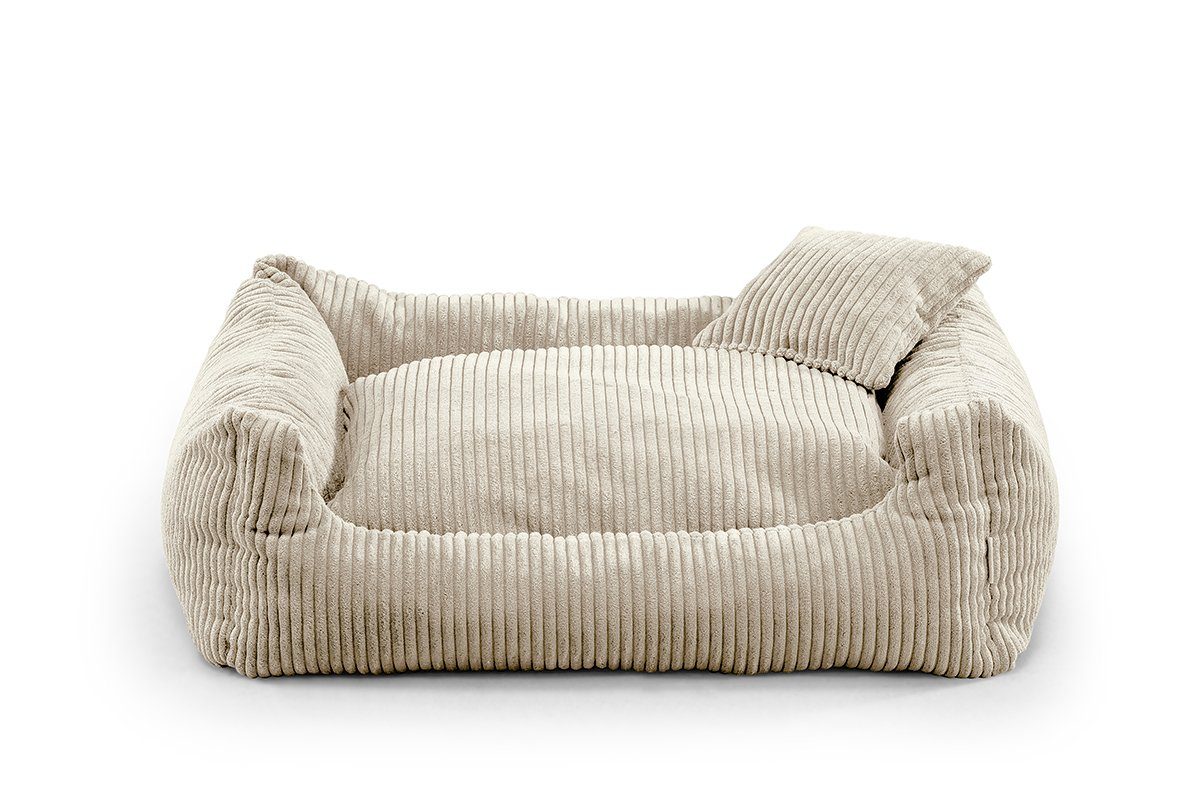 FAVRE Tierbett Soft Stripe Hundebett, Katzenbett, Farb- und Größenwahl, 100&% Polyester