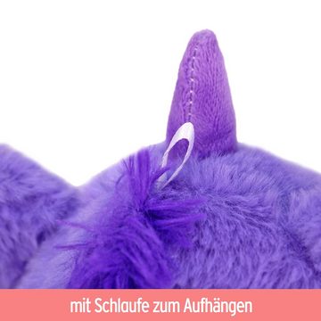 BEMIRO Tierkuscheltier Einhorn Plüsch mit Glitzer Herz Kuscheltier ca. 32 cm