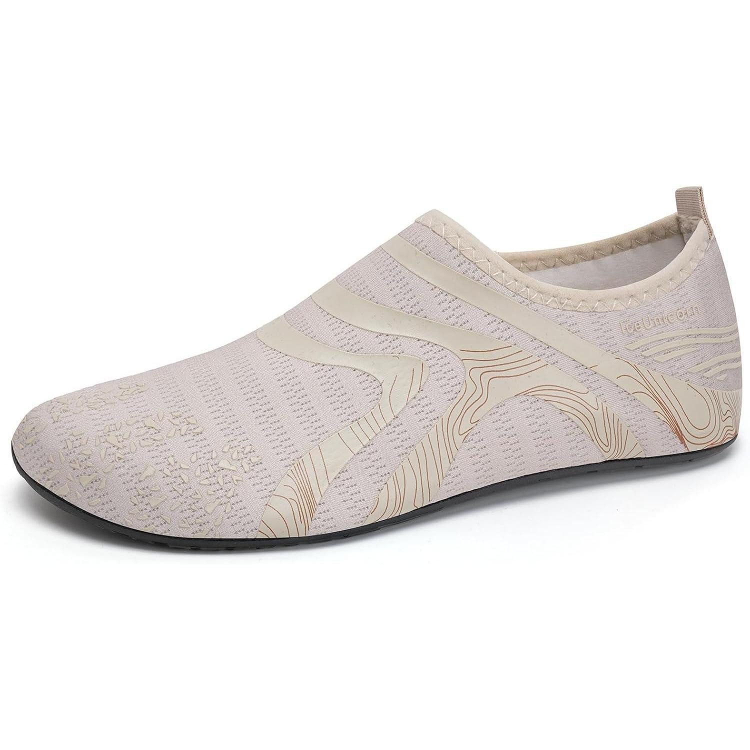 LuxusKollektion Badeschuhe Damen Herren Strandschuhe Schwimmschuhe 44 45 EU 342beige Wasserschuh
