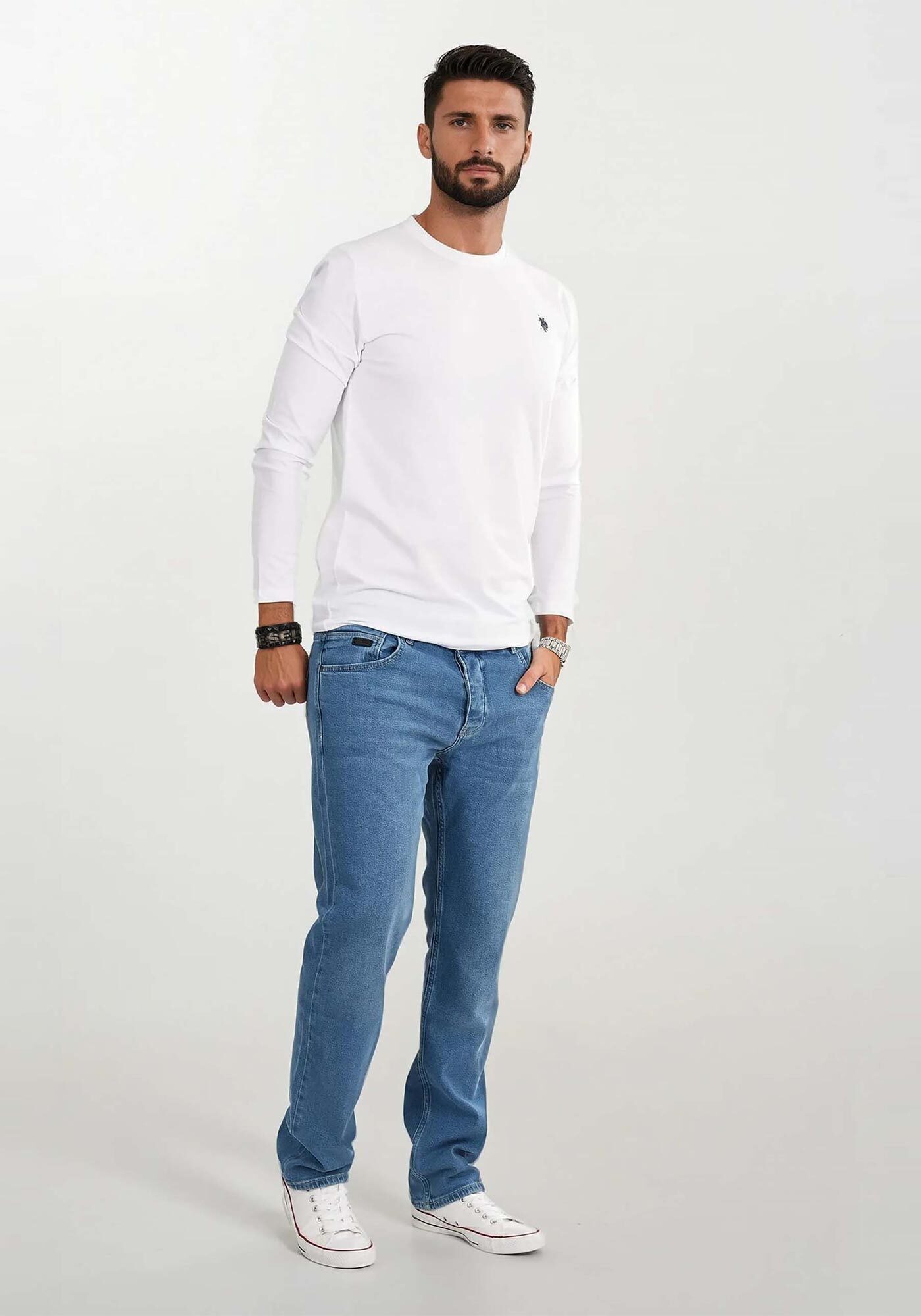 Alessandro Salvarini Comfort-fit-Jeans A.Salvarini Designer Herren Jeans Hose Basic Jeanshose – Bild 2 von 5