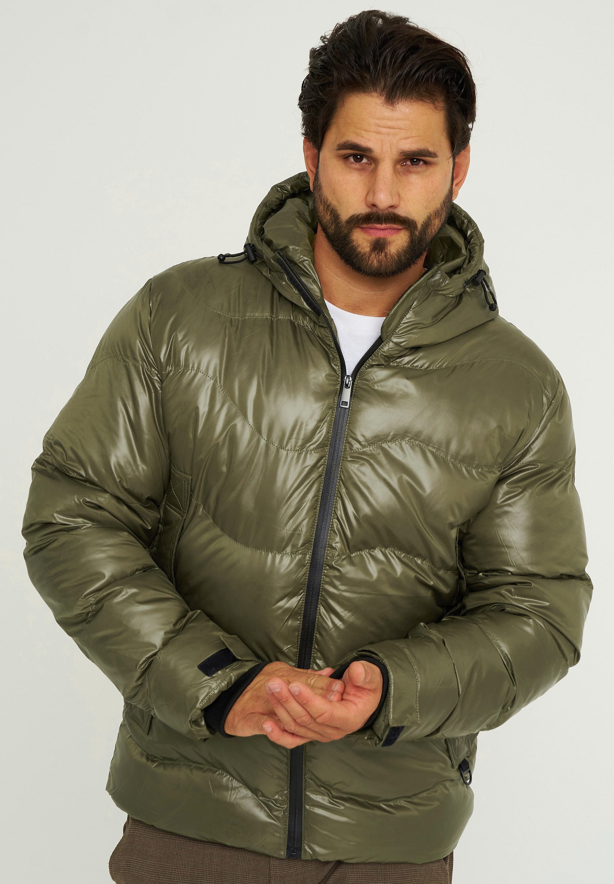 SOULSTAR Winterjacke S2VADUZ Herren Pufferjacke mit Kapuze warme Steppjacke