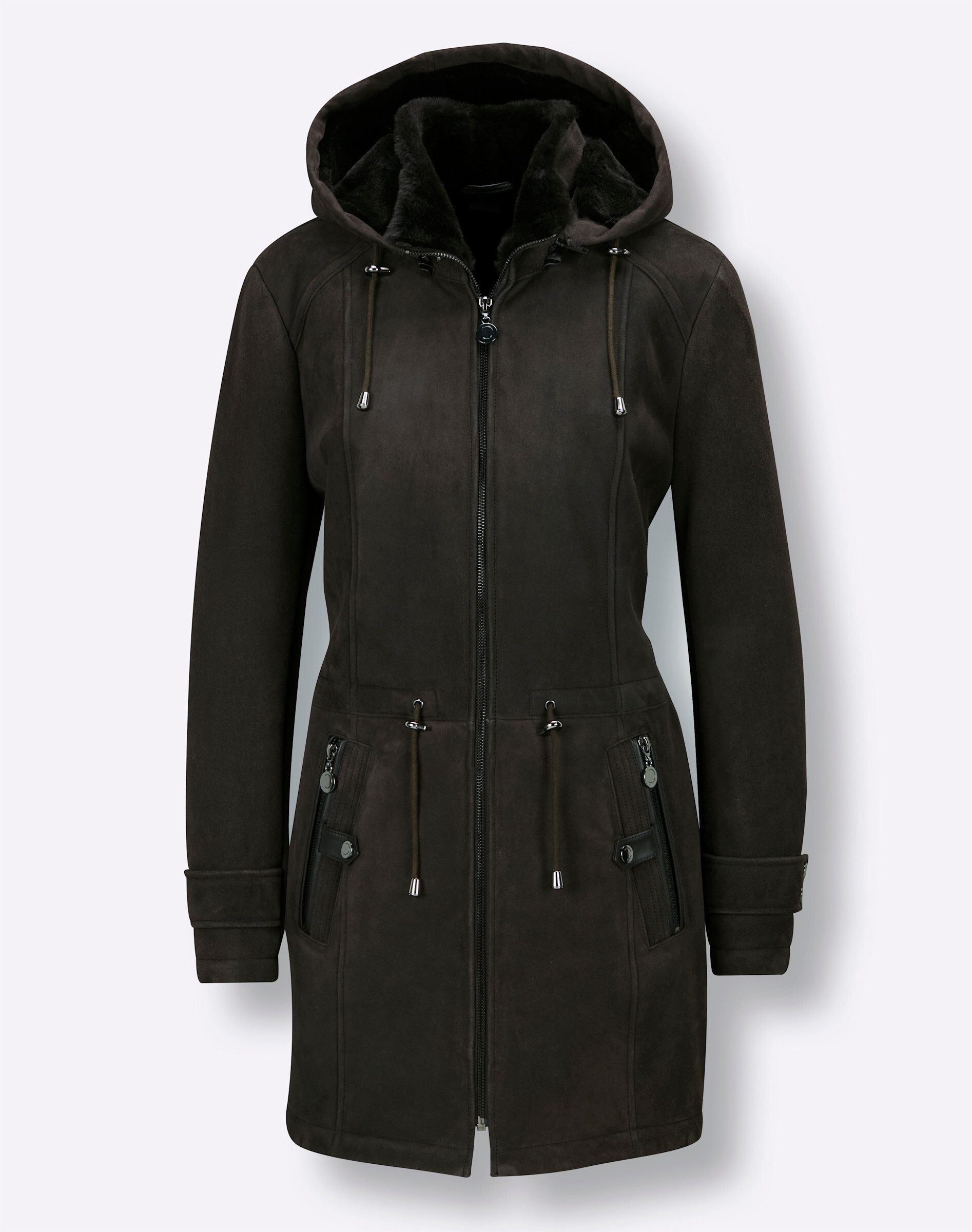 Allwetterjacke Lammfell-Jacke Langarm