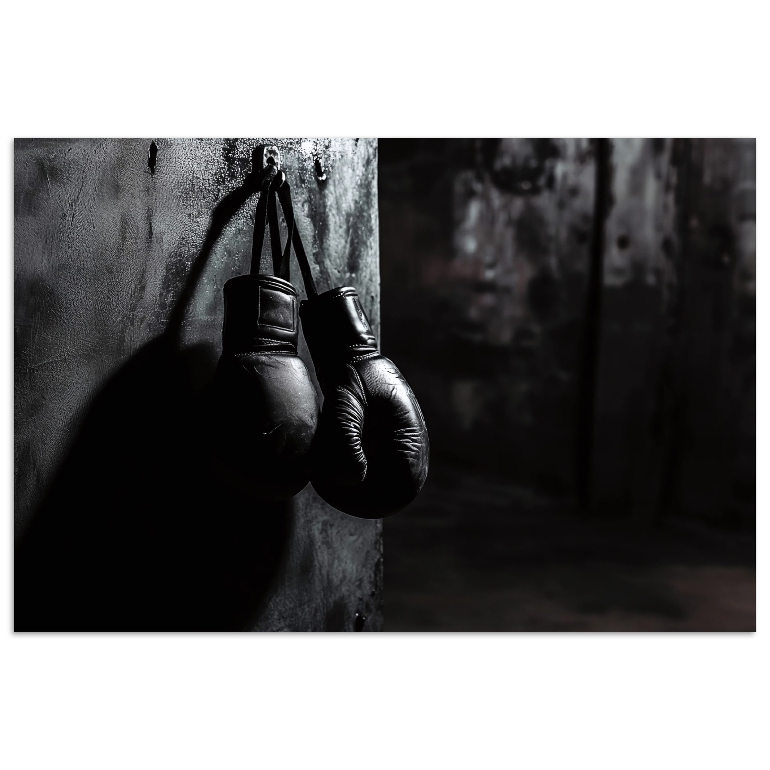 Poster Boxhandschuhe - Wand - Dunkel - Schwarz