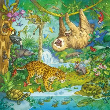 Ravensburger Puzzle 3 x 49 Teile Ravensburger Kinder Puzzle Im Urwald 05180, 49 Puzzleteile