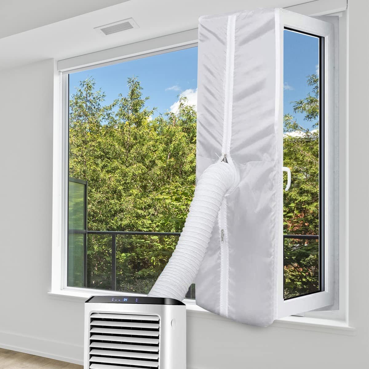 Fensterstopper Fensterabdichtung für Mobile Klimaanlagen AirLock Mobile  Klimagerät, Sekey, Wäschetrockner, Ablufttrockner, Hot Air Stop zum  Anbringen an Fenster
